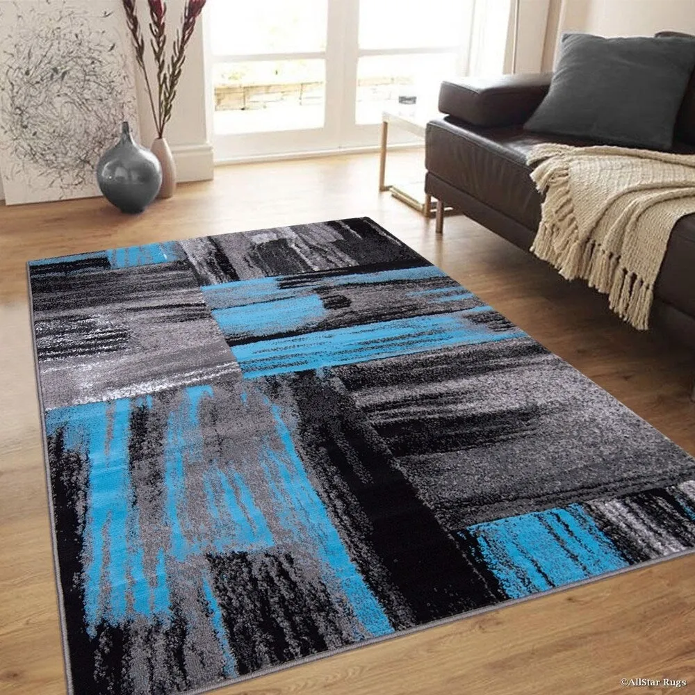 Allstar Exclusive Modern Abstract Brush Streak Area Rug