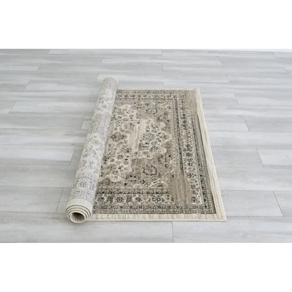 Allstar Rugs Distressed Ivory Persian Area Rug - 7'6 x 9'8 - 7' 6x9' 8
