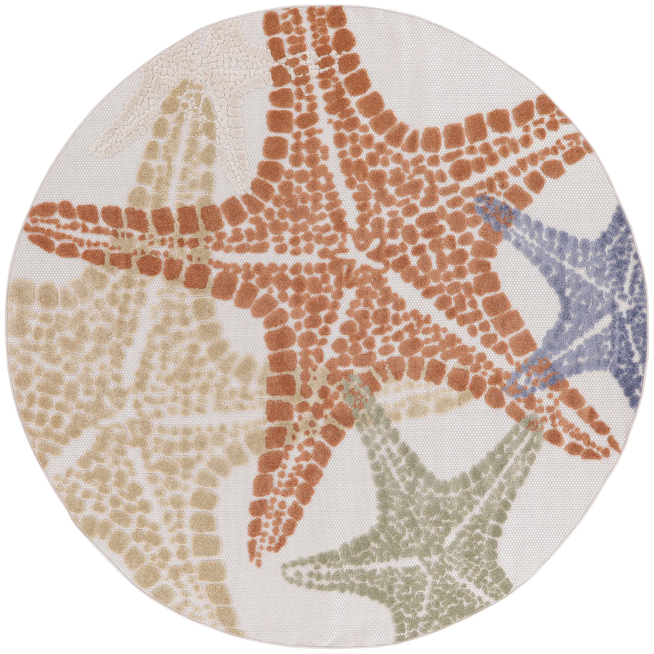 Aloha Coastal Starfish Beach Indoor/Outdoor Area Rug
