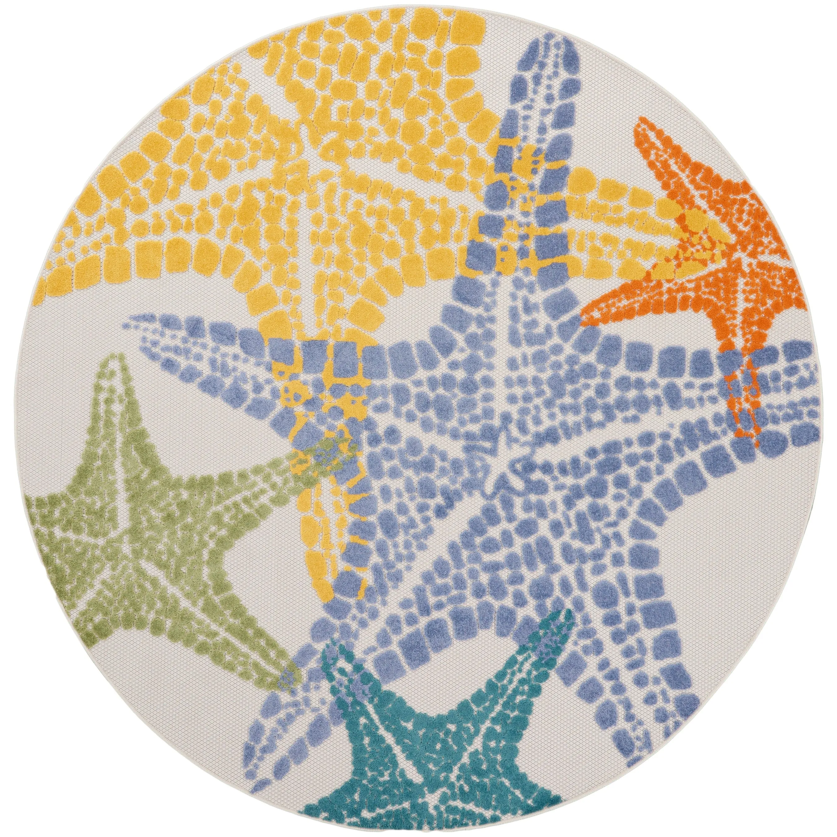 Aloha Coastal Starfish Beach Indoor/Outdoor Area Rug