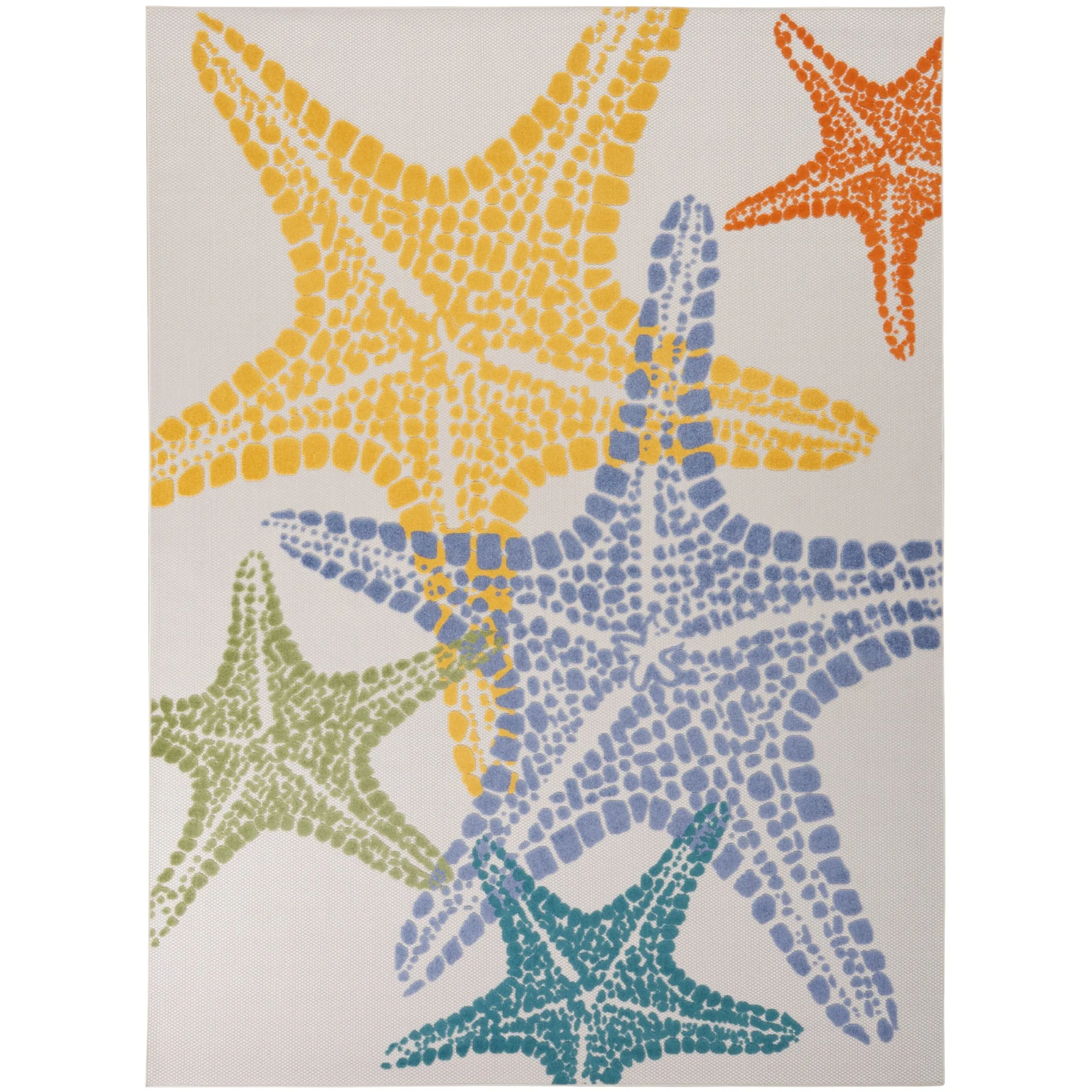 Aloha Coastal Starfish Beach Indoor/Outdoor Area Rug