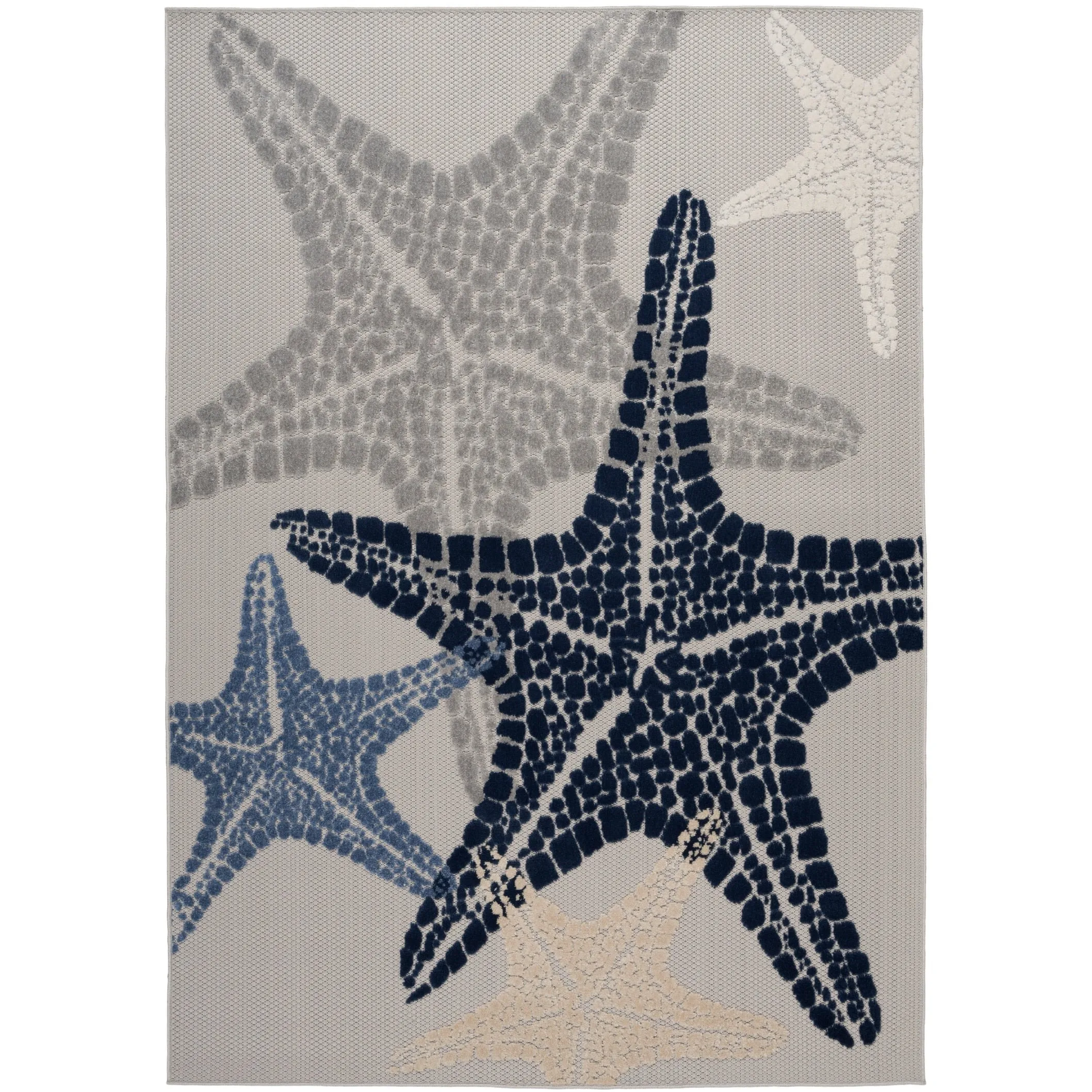 Aloha Coastal Starfish Beach Indoor/Outdoor Area Rug