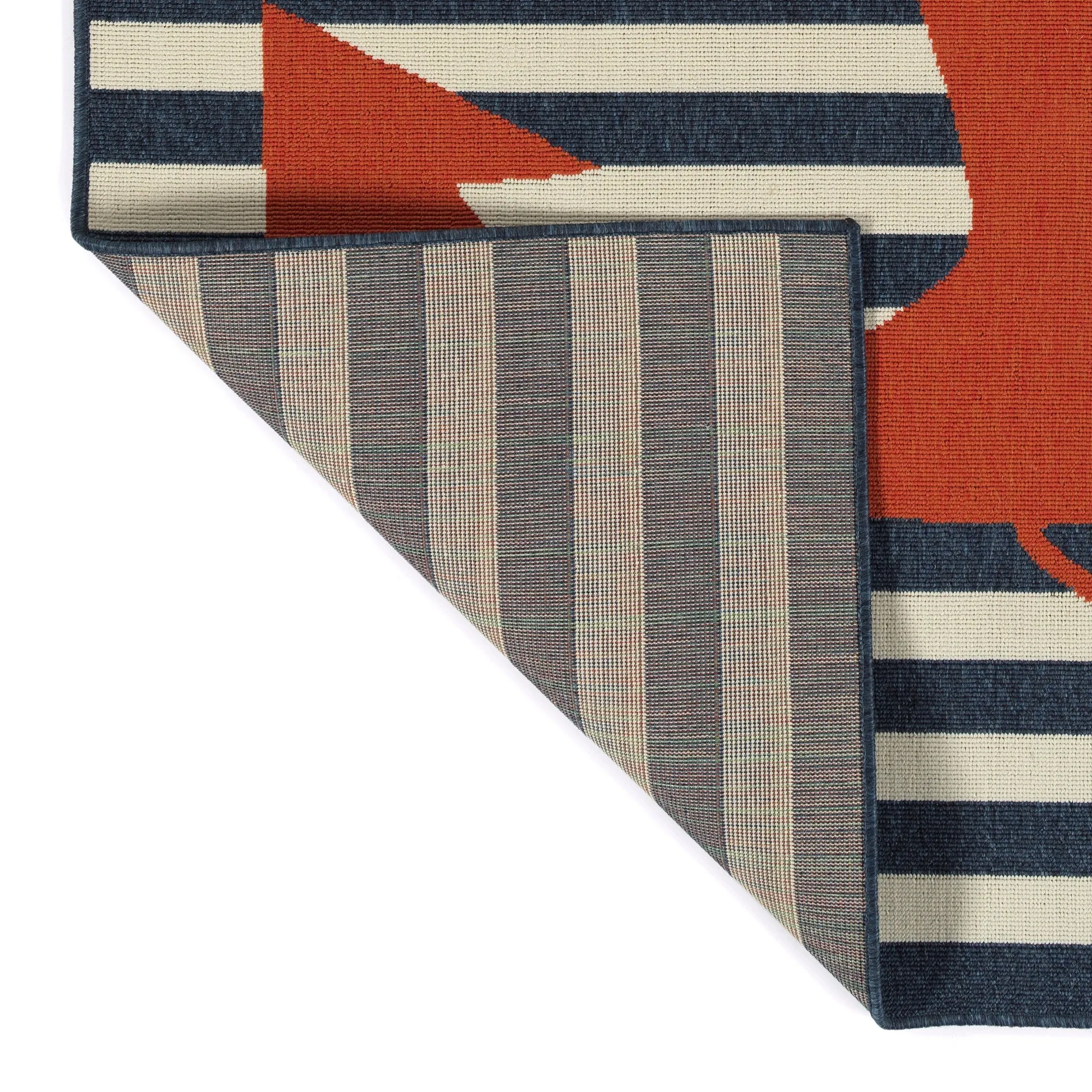 Amalie Geometric Border Coastal Polypropylene Indoor/ Outdoor Area Rug