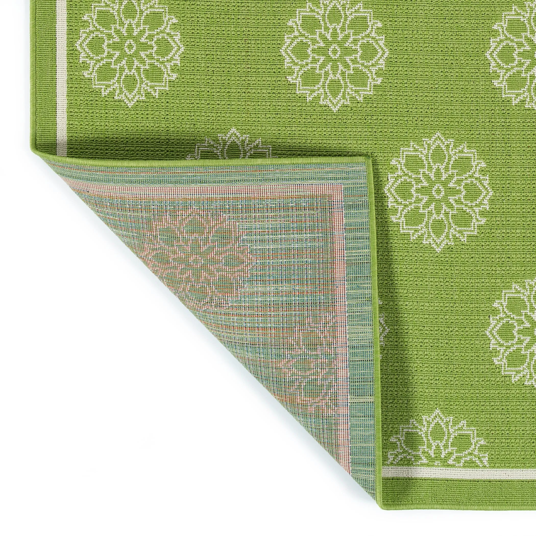 Ambrosi Geometric Medallion Pattern Coastal Indoor/ Outdoor Area Rug