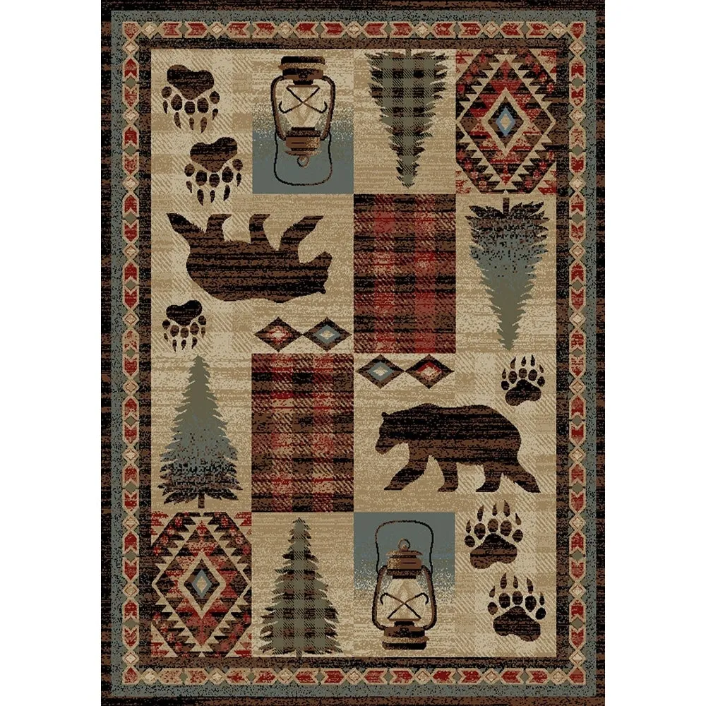 American Destination Lodge Panel Rug