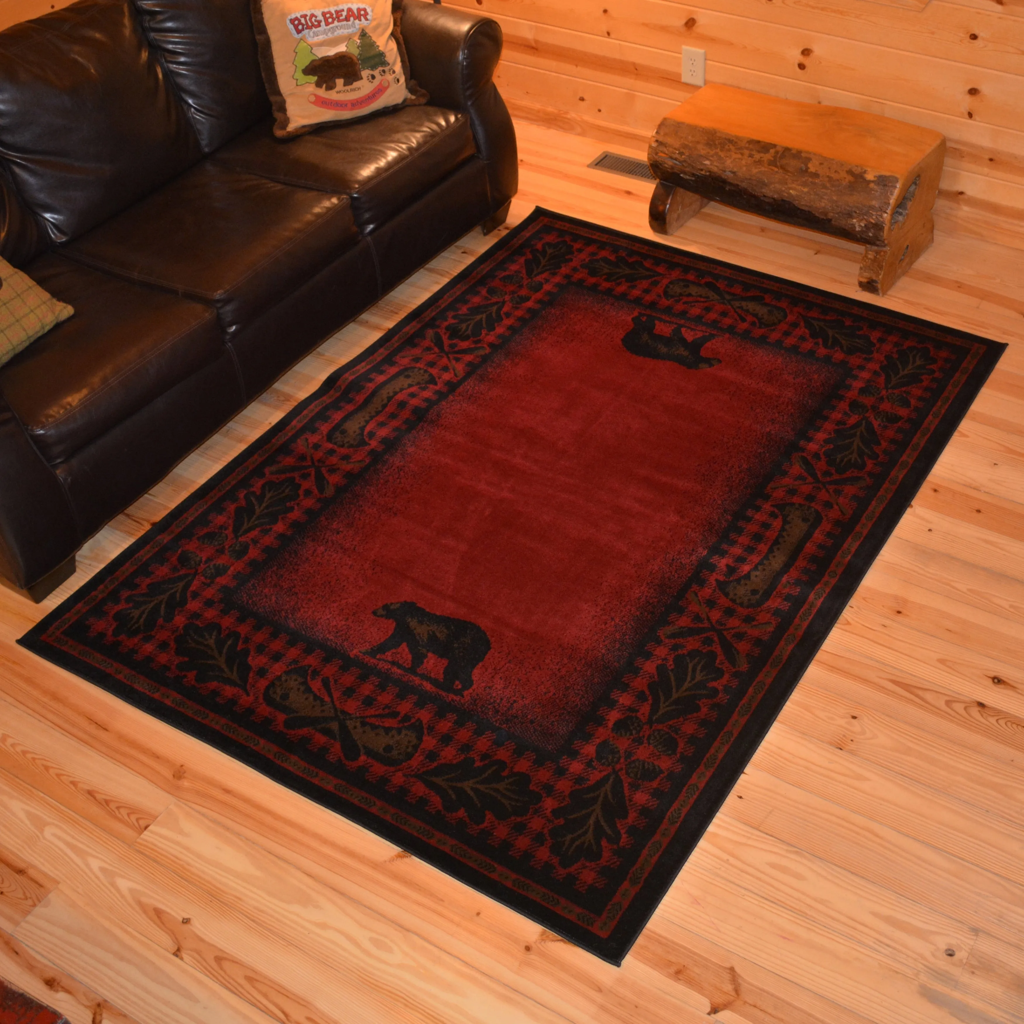 American Destination Woodlands Plaid Lodge Area Rug