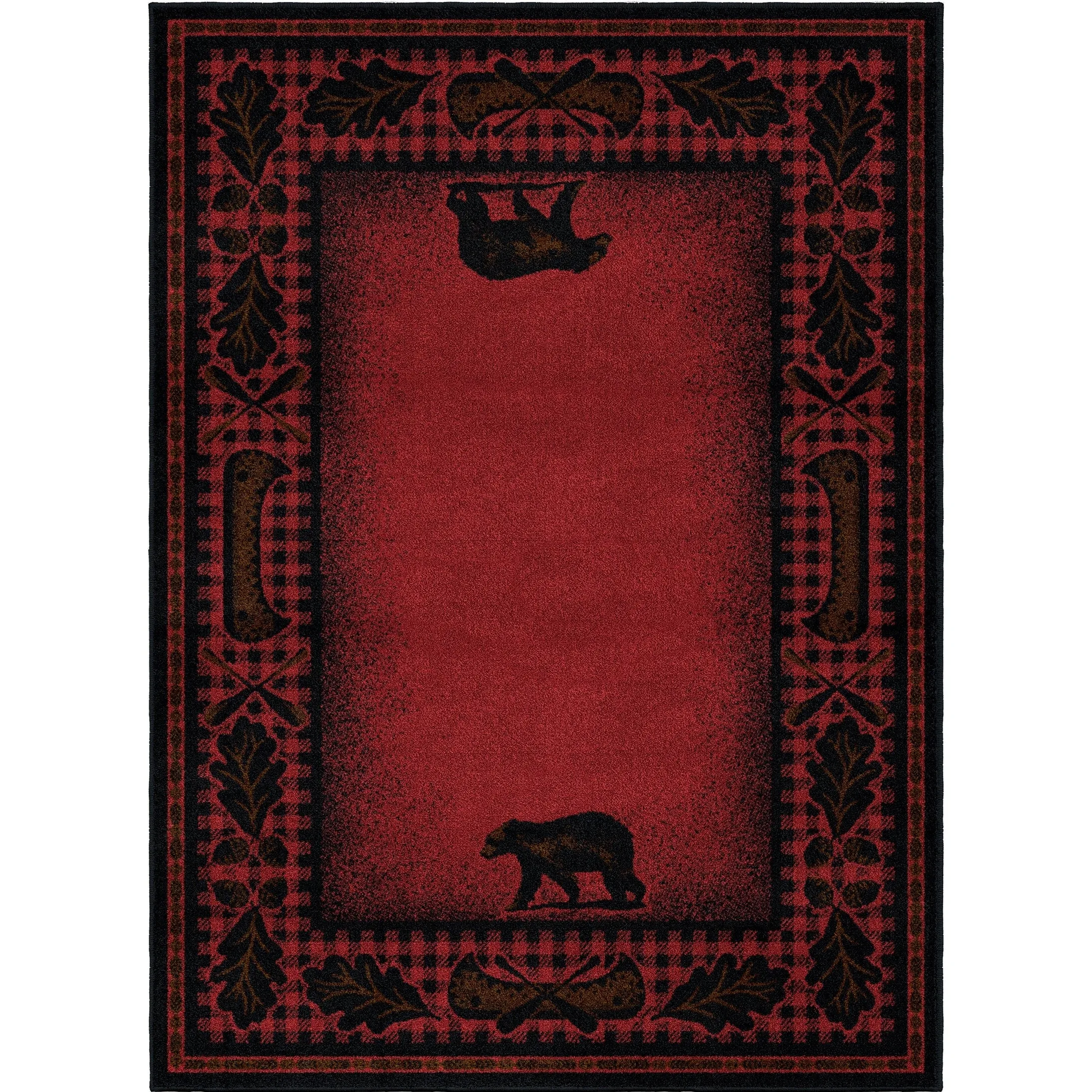 American Destination Woodlands Plaid Lodge Area Rug