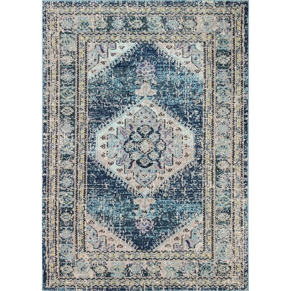 Bashian Eliza Teal Power Loomed Area Rug