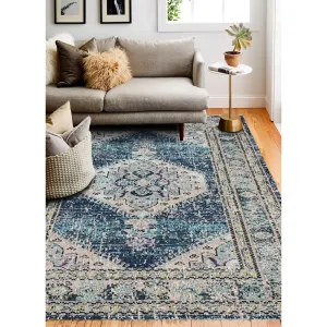 Bashian Eliza Teal Power Loomed Area Rug