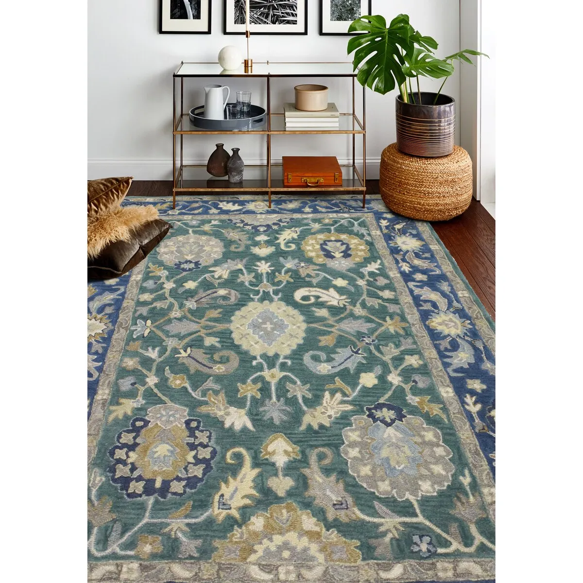 Bashian Elyse Azure Transitional Area Rug