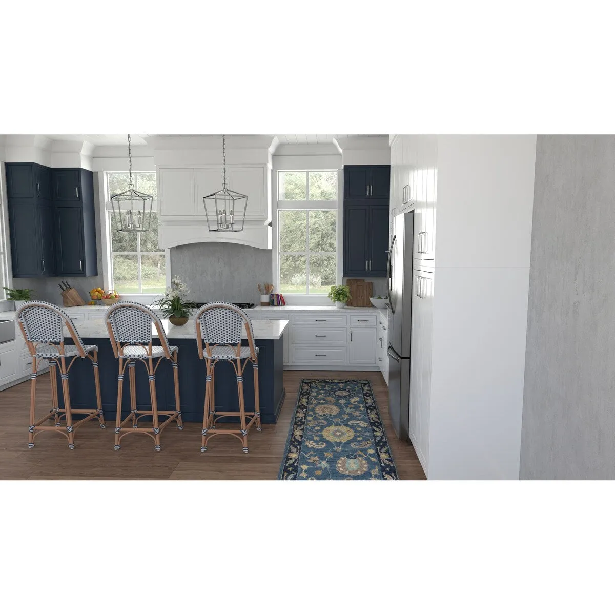 Bashian Elyse Azure Transitional Area Rug