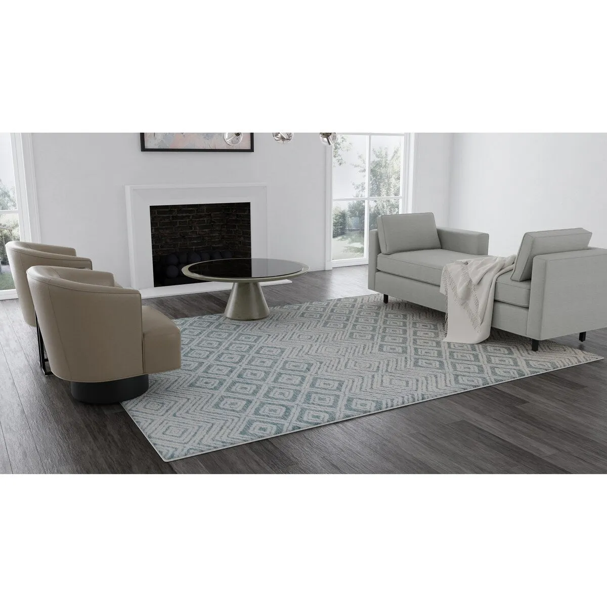 Bashian Naana Teal Transitional Area Rug