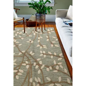 Bashian Salem Green Hand Tufted Transitional Area