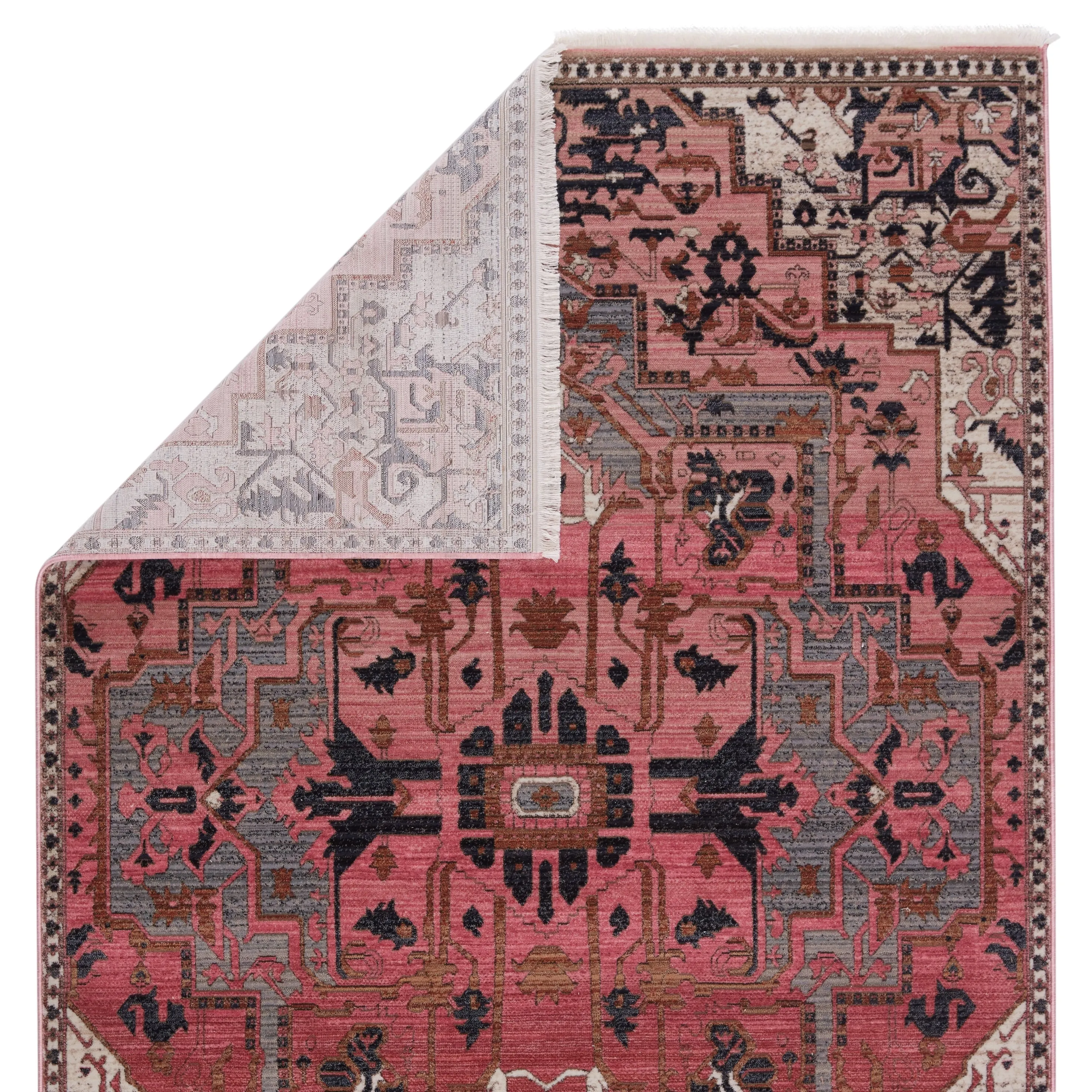 Bellona Medallion Pink/ Gray Area Rug