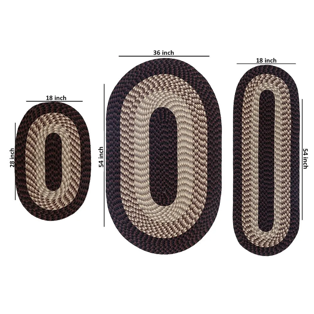 Better Trends Alpine Braid 100% Polypropylene Stain-resistant & Double-Sided Reversible Durable Indoor Area Utility Rug