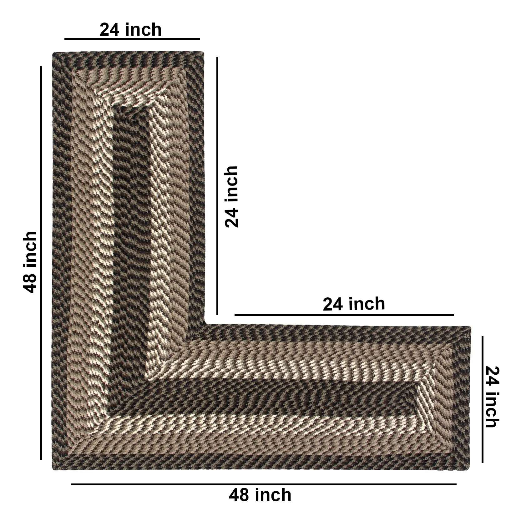 Better Trends Alpine Braid 100% Polypropylene Stain-resistant & Double-Sided Reversible Durable Indoor Area Utility Rug