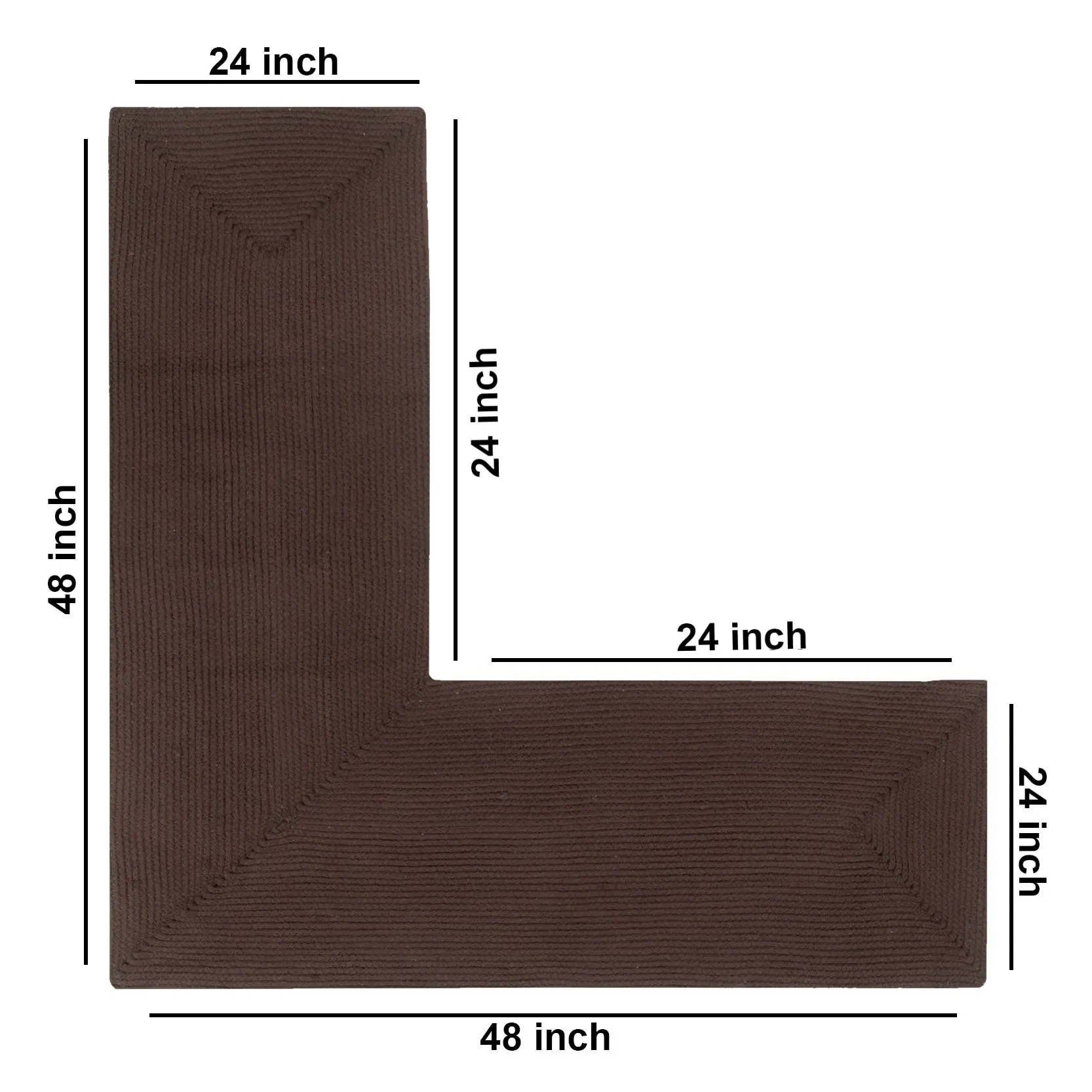 Better Trends Alpine Braid 100% Polypropylene Stain-resistant & Double-Sided Reversible Durable Indoor Area Utility Rug