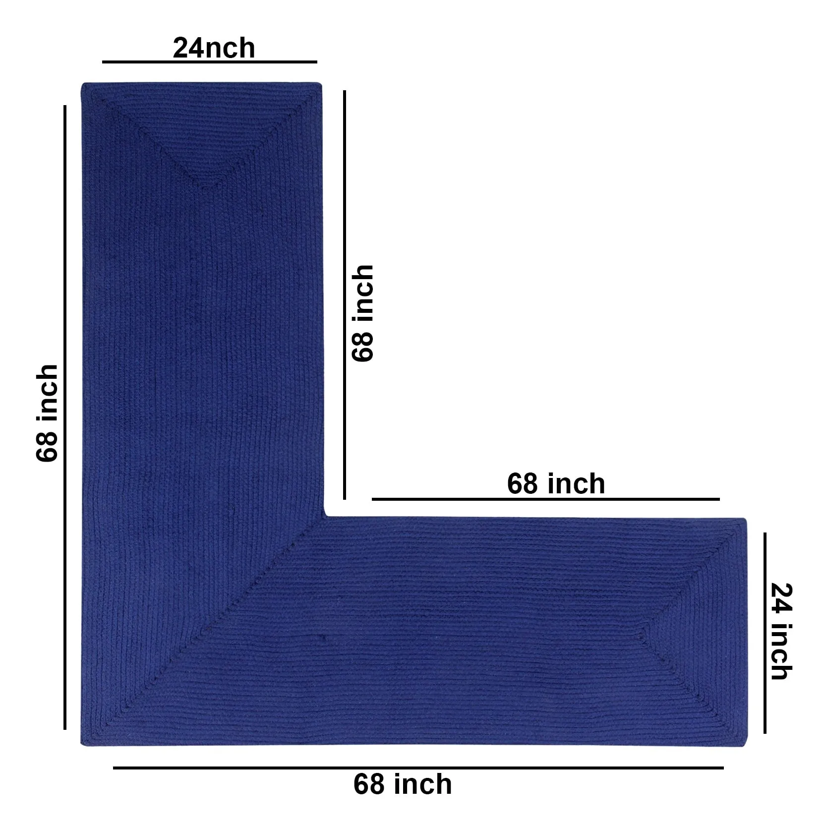 Better Trends Alpine Braid 100% Polypropylene Stain-resistant & Double-Sided Reversible Durable Indoor Area Utility Rug