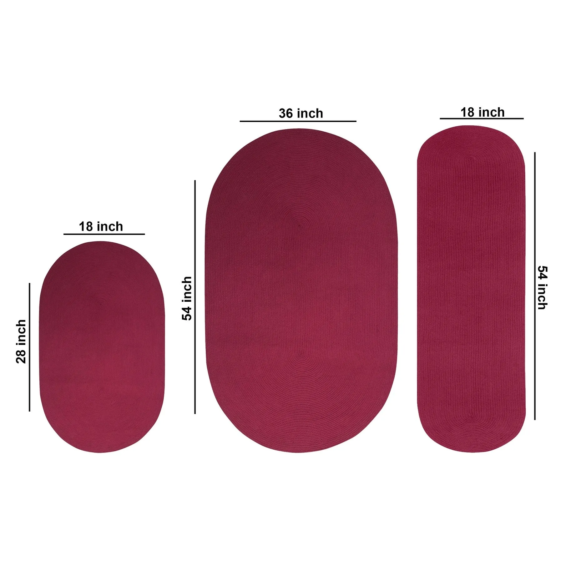 Better Trends Alpine Braid 100% Polypropylene Stain-resistant & Double-Sided Reversible Durable Indoor Area Utility Rug
