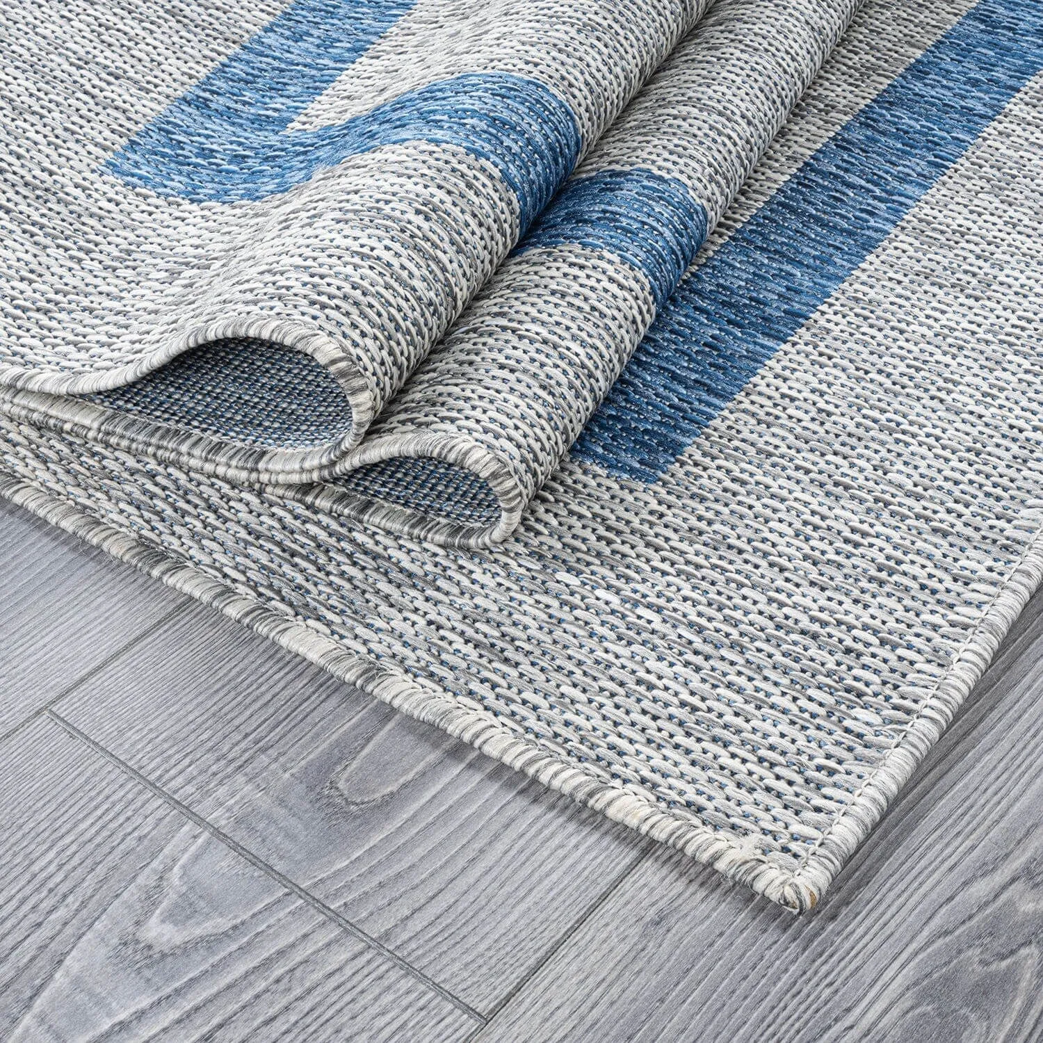 Beverly Rug Modern Bordered Indoor Outdoor Rug. Outside Carpet for Patio. Deck. Porch