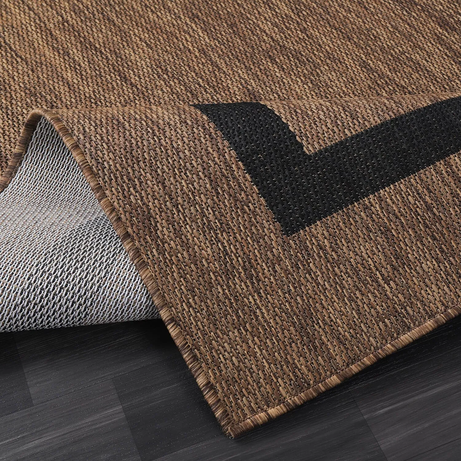 Beverly Rug Modern Bordered Indoor Outdoor Rug. Outside Carpet for Patio. Deck. Porch