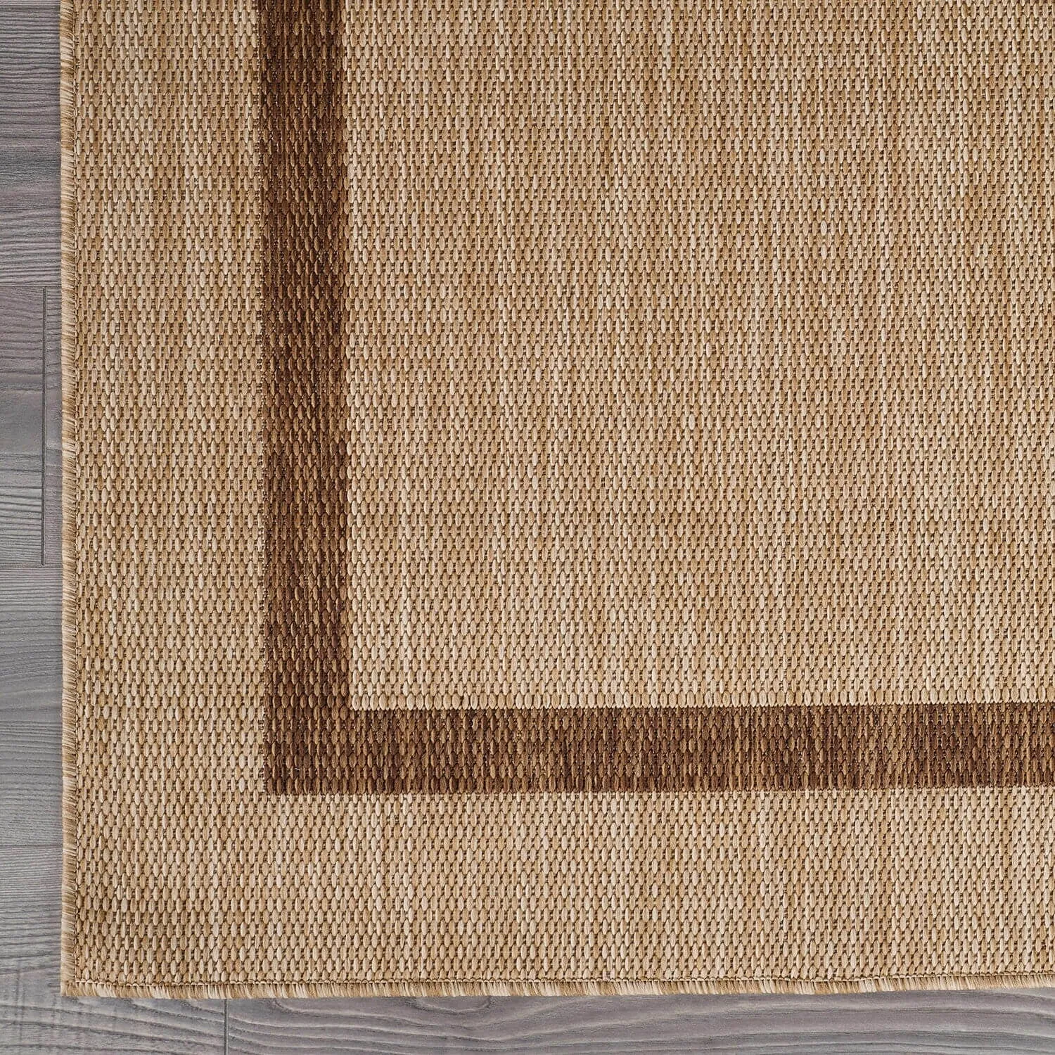 Beverly Rug Modern Bordered Indoor Outdoor Rug. Outside Carpet for Patio. Deck. Porch