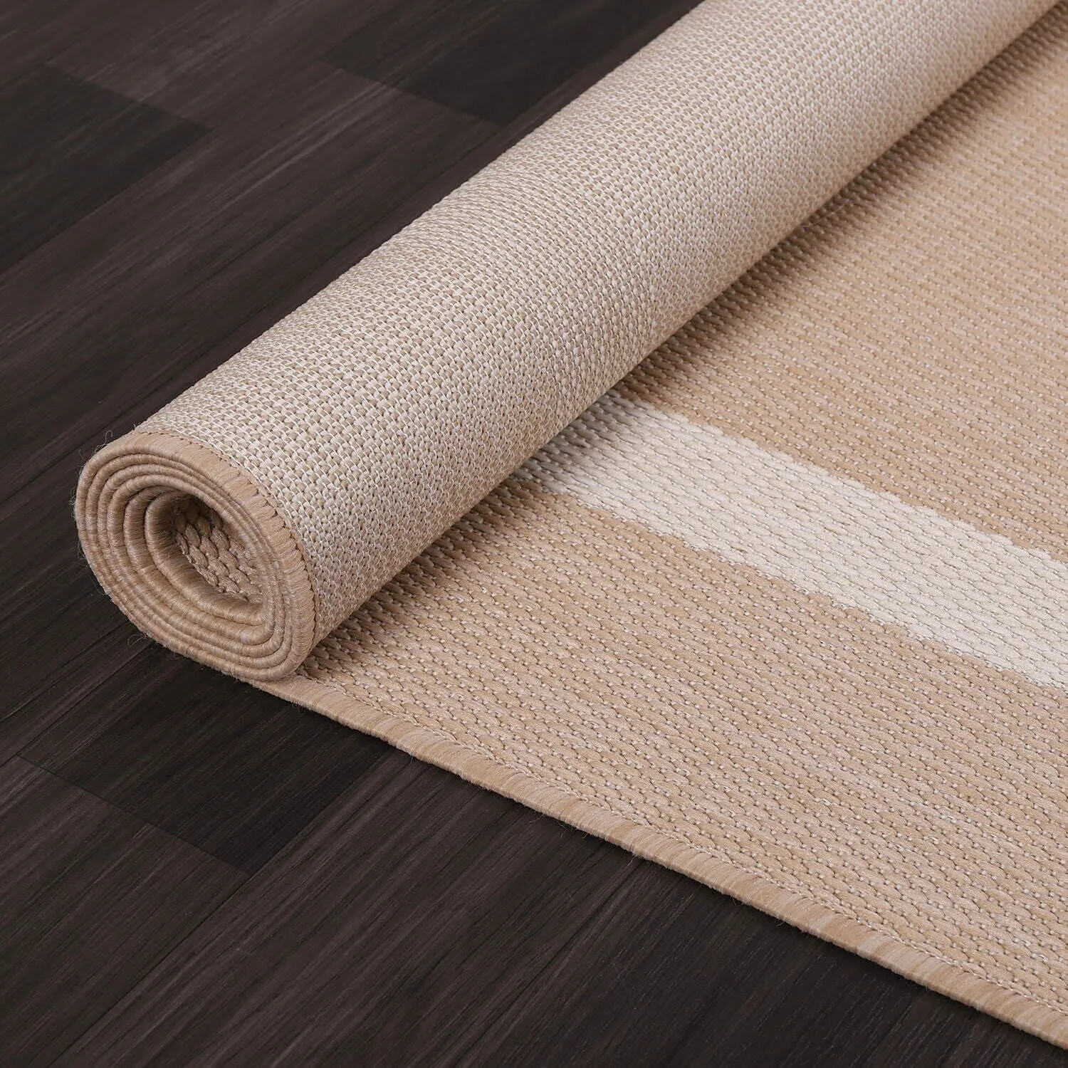 Beverly Rug Modern Bordered Indoor Outdoor Rug. Outside Carpet for Patio. Deck. Porch