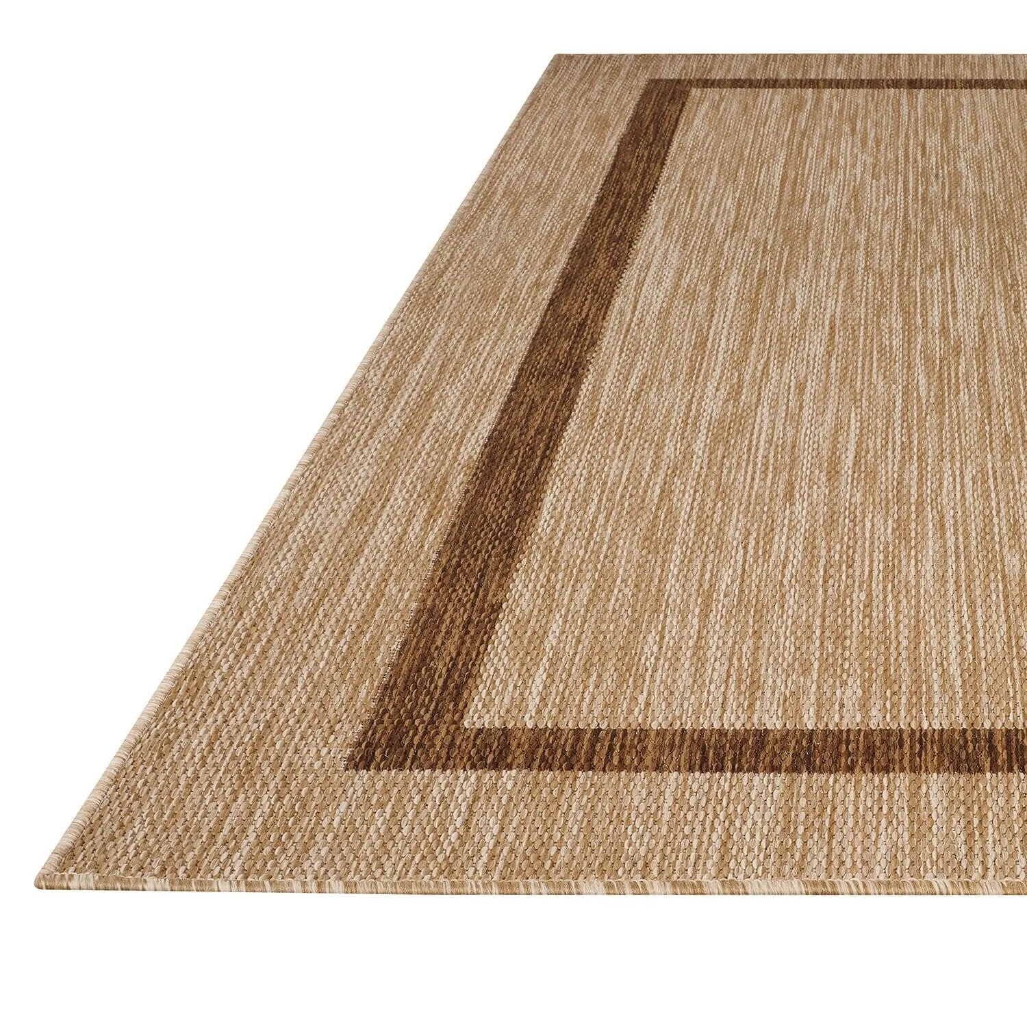 Beverly Rug Modern Bordered Indoor Outdoor Rug. Outside Carpet for Patio. Deck. Porch