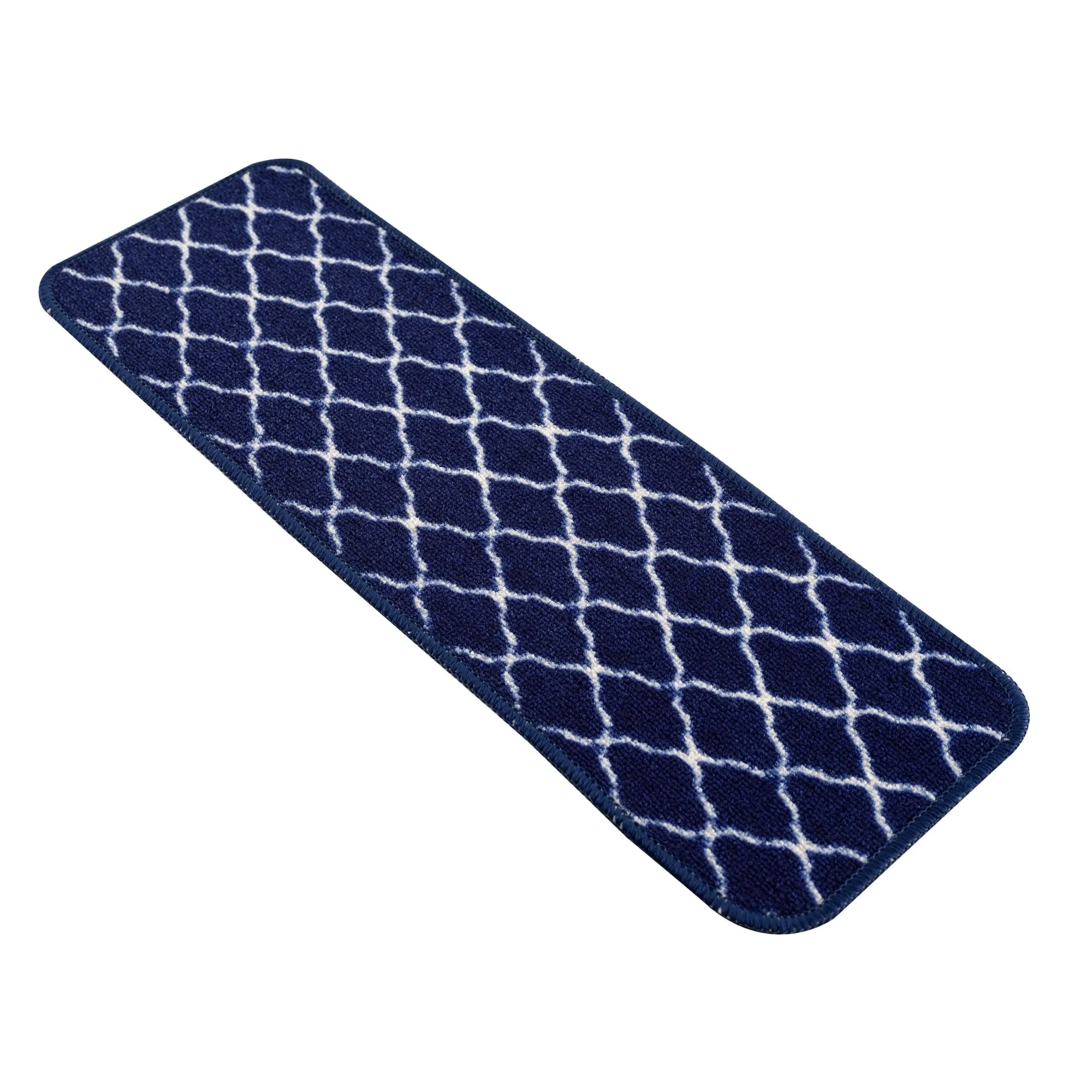 Beverly Rug Non Slip Stair Treads with Anti-Skid Rubber Backing. Trellis Design. 8.5''x 26''