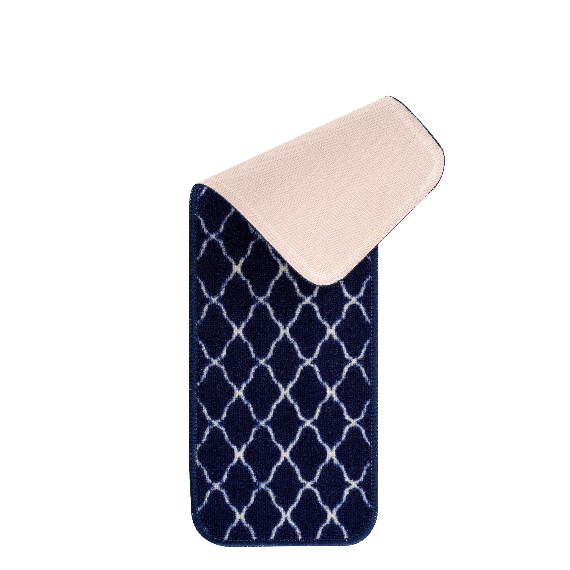 Beverly Rug Non Slip Stair Treads with Anti-Skid Rubber Backing. Trellis Design. 8.5''x 26''