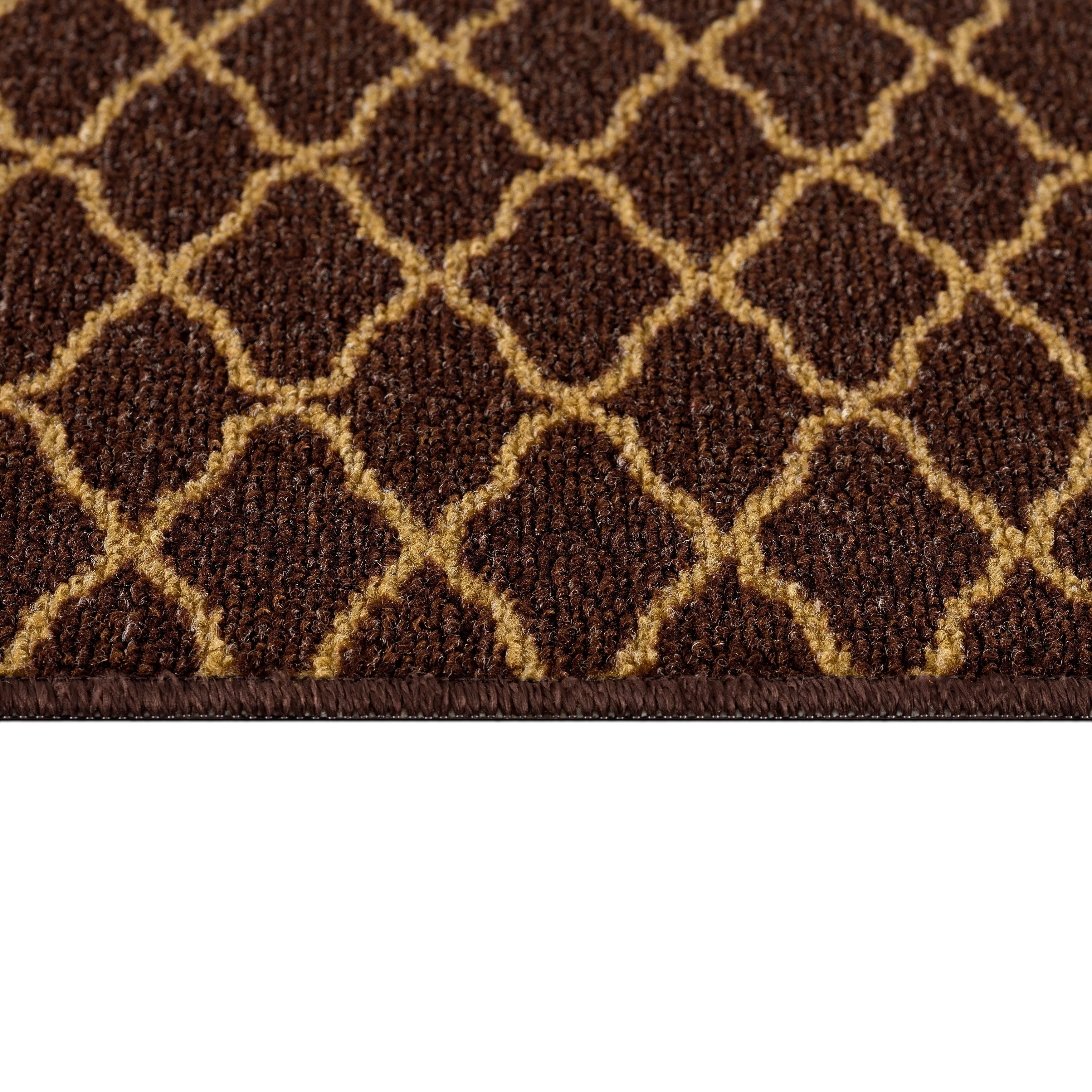Beverly Rug Non Slip Stair Treads with Anti-Skid Rubber Backing. Trellis Design. 8.5''x 26''