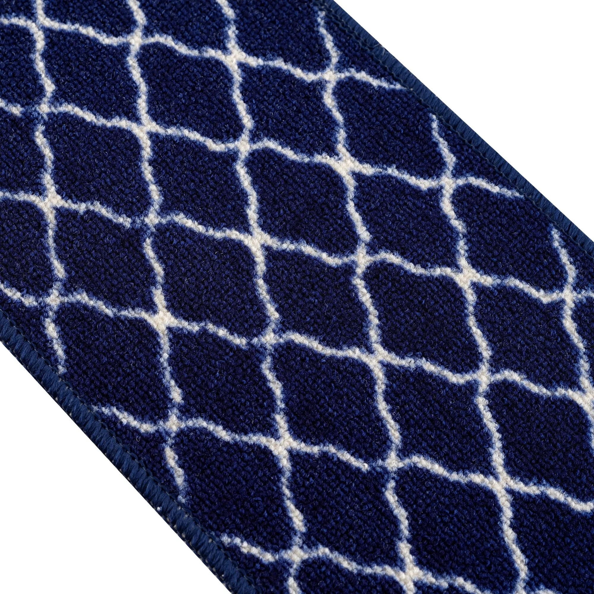 Beverly Rug Non Slip Stair Treads with Anti-Skid Rubber Backing. Trellis Design. 8.5''x 26''