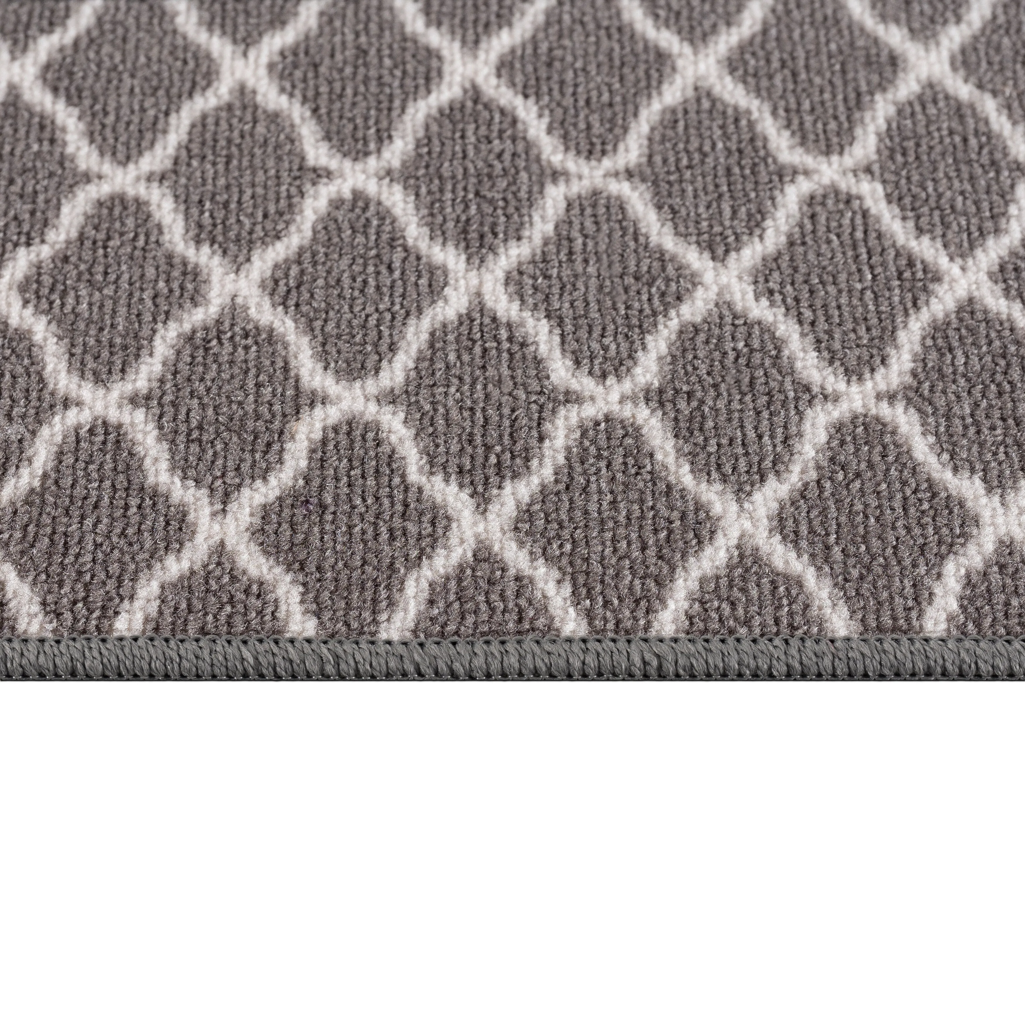 Beverly Rug Non Slip Stair Treads with Anti-Skid Rubber Backing. Trellis Design. 8.5''x 26''