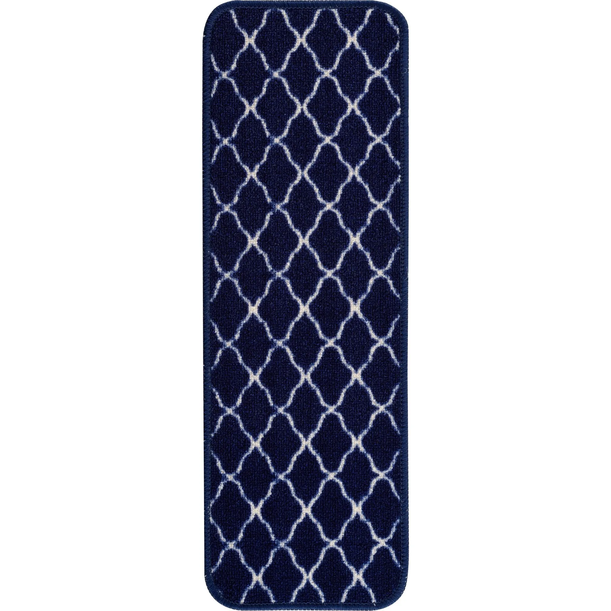 Beverly Rug Non Slip Stair Treads with Anti-Skid Rubber Backing. Trellis Design. 8.5''x 26''