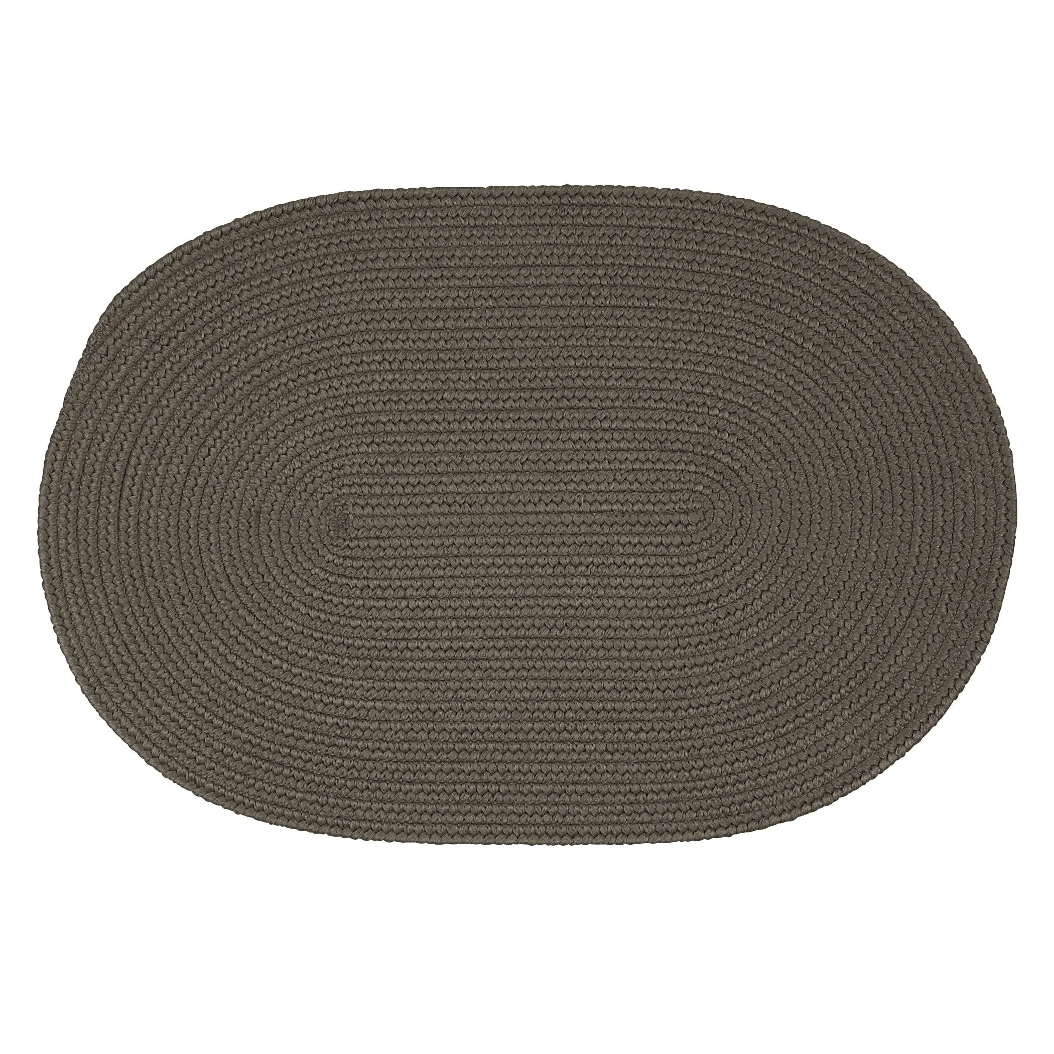 Boca Indoor/Outdoor Oval Solid Braided Door Mat