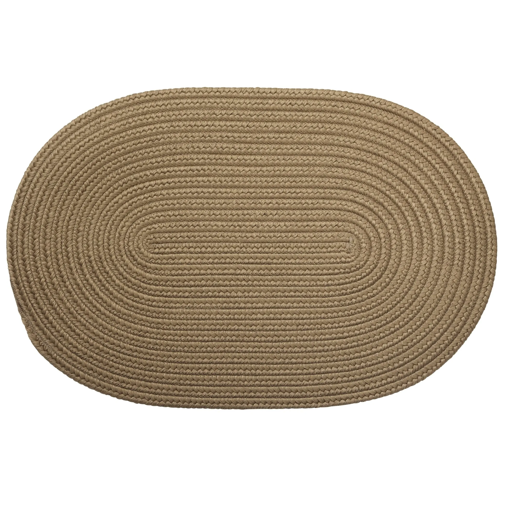 Boca Indoor/Outdoor Oval Solid Braided Door Mat