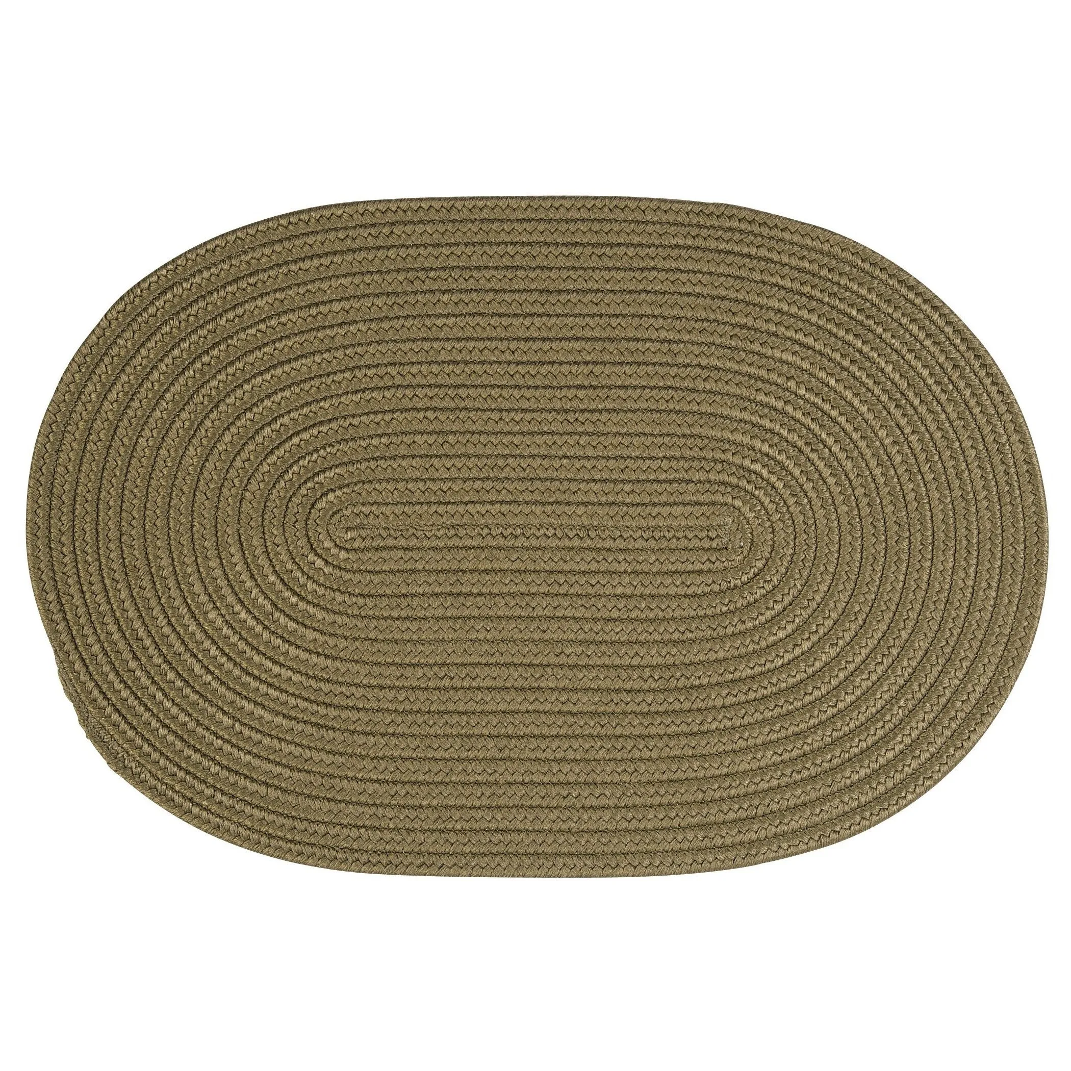 Boca Indoor/Outdoor Oval Solid Braided Door Mat