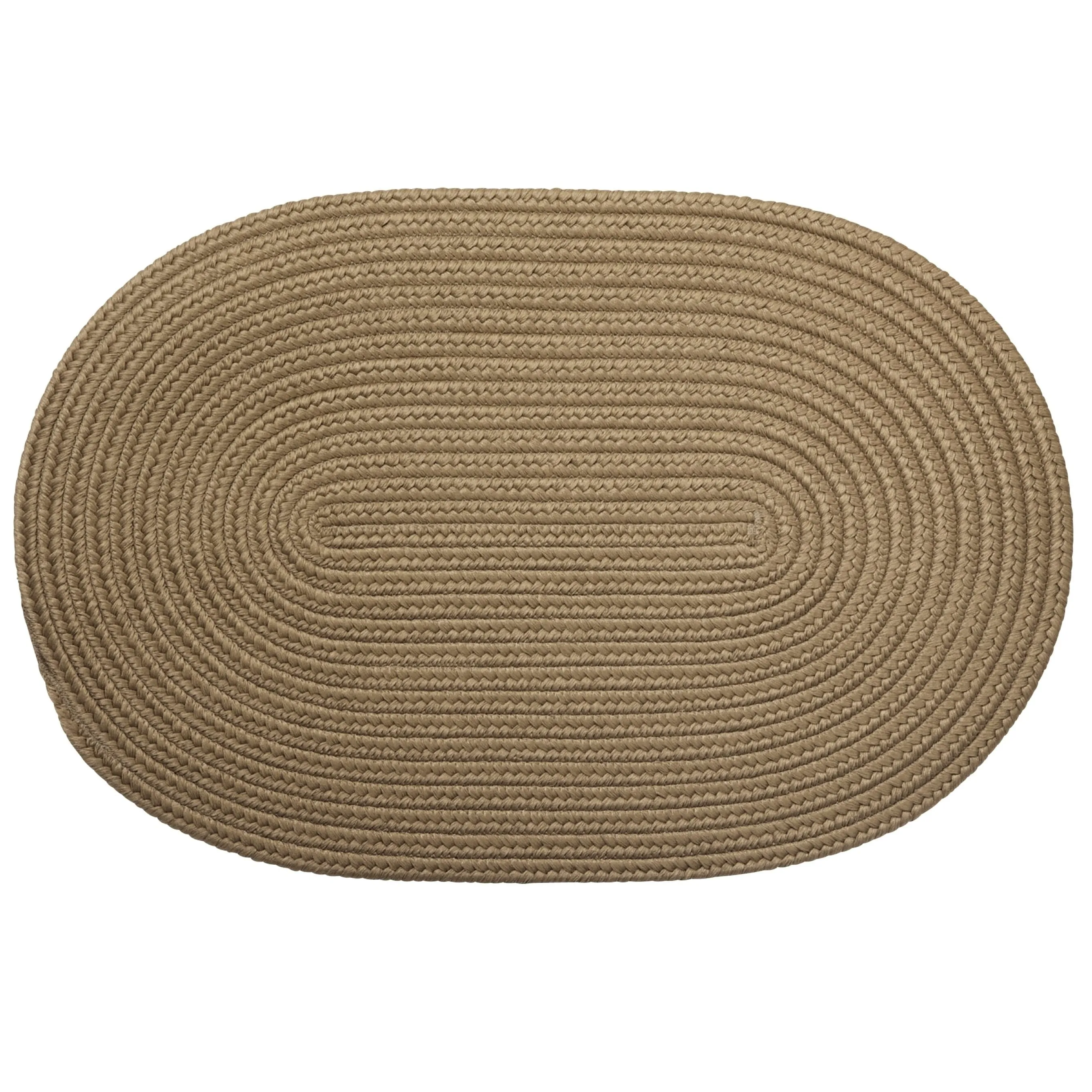 Boca Indoor/Outdoor Oval Solid Braided Door Mat