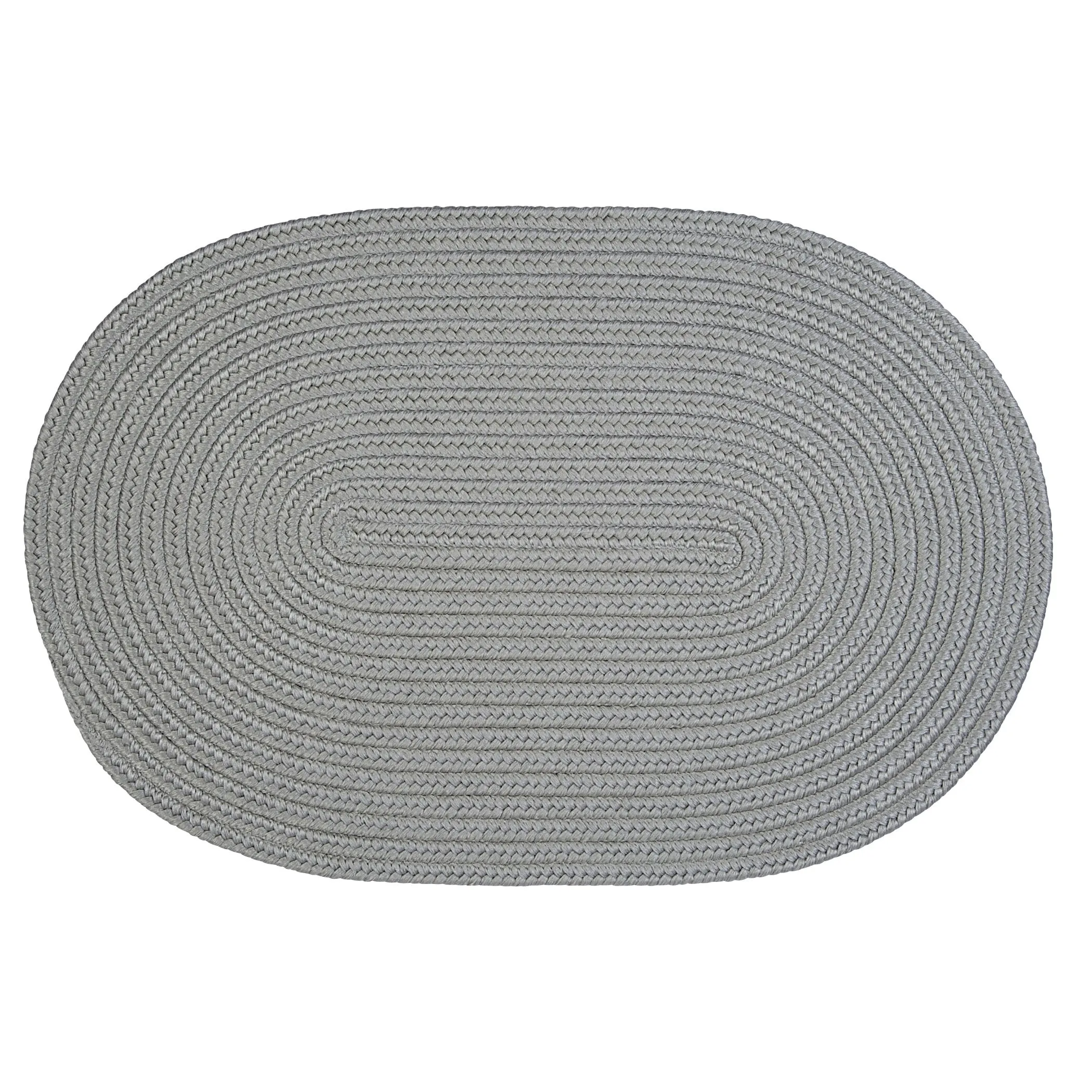 Boca Indoor/Outdoor Oval Solid Braided Door Mat