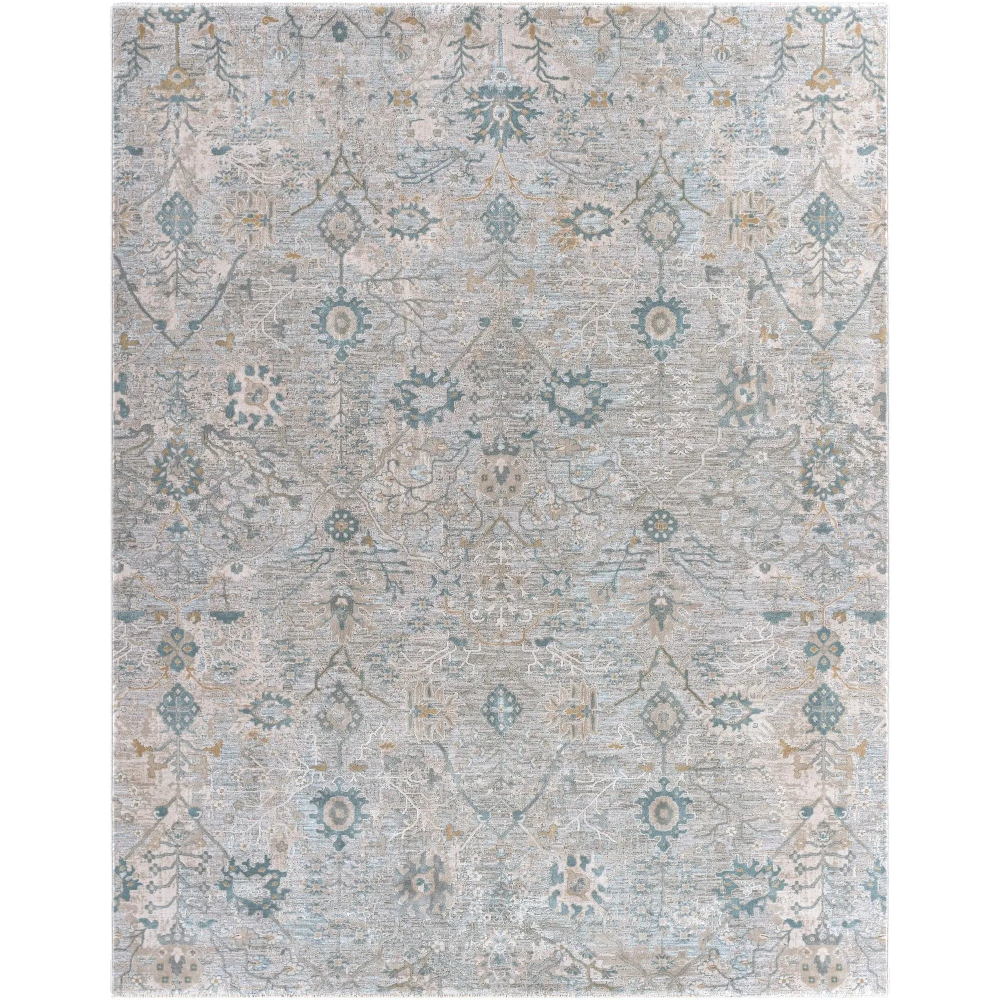 Brain Transitional Floral Area Rug