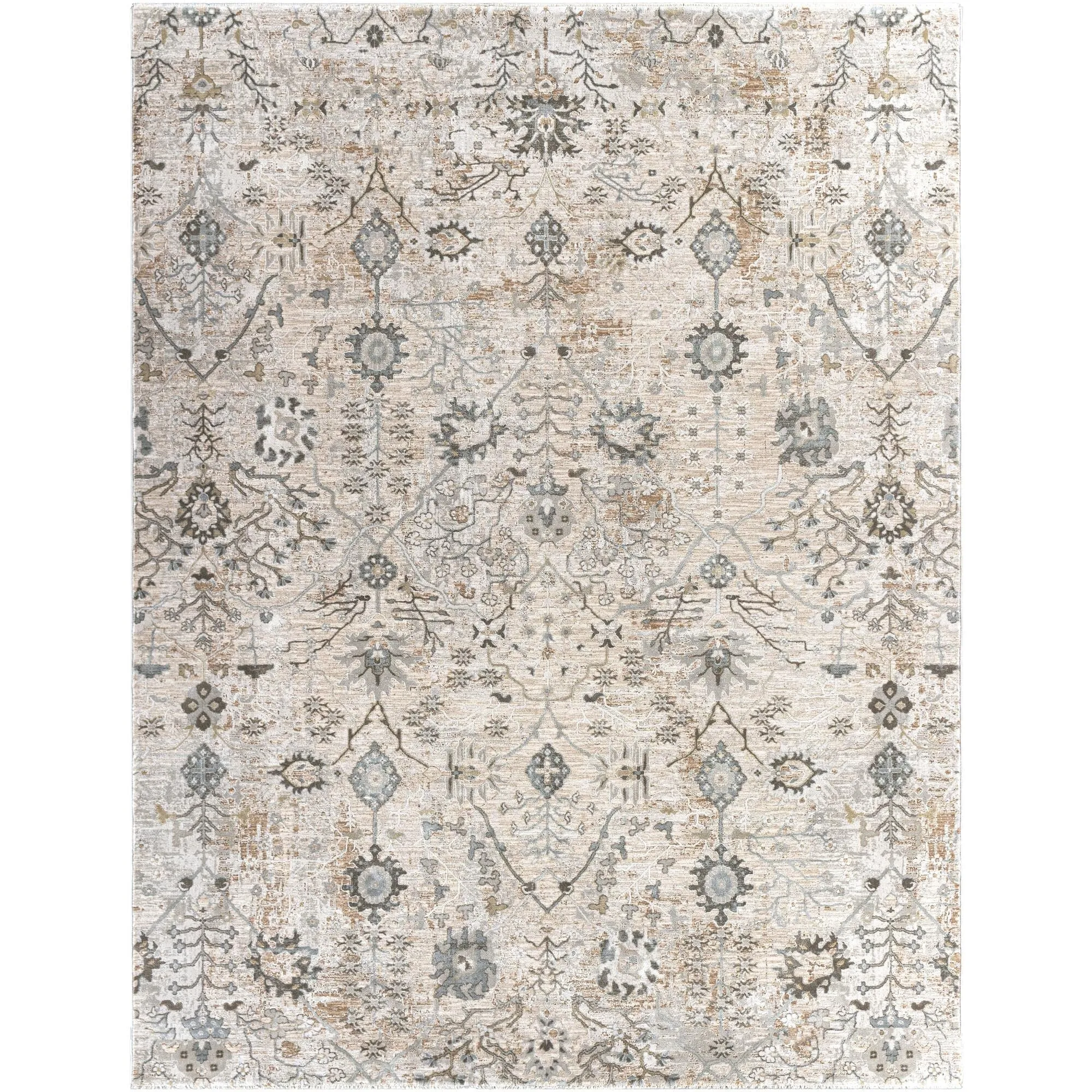 Brain Transitional Floral Area Rug