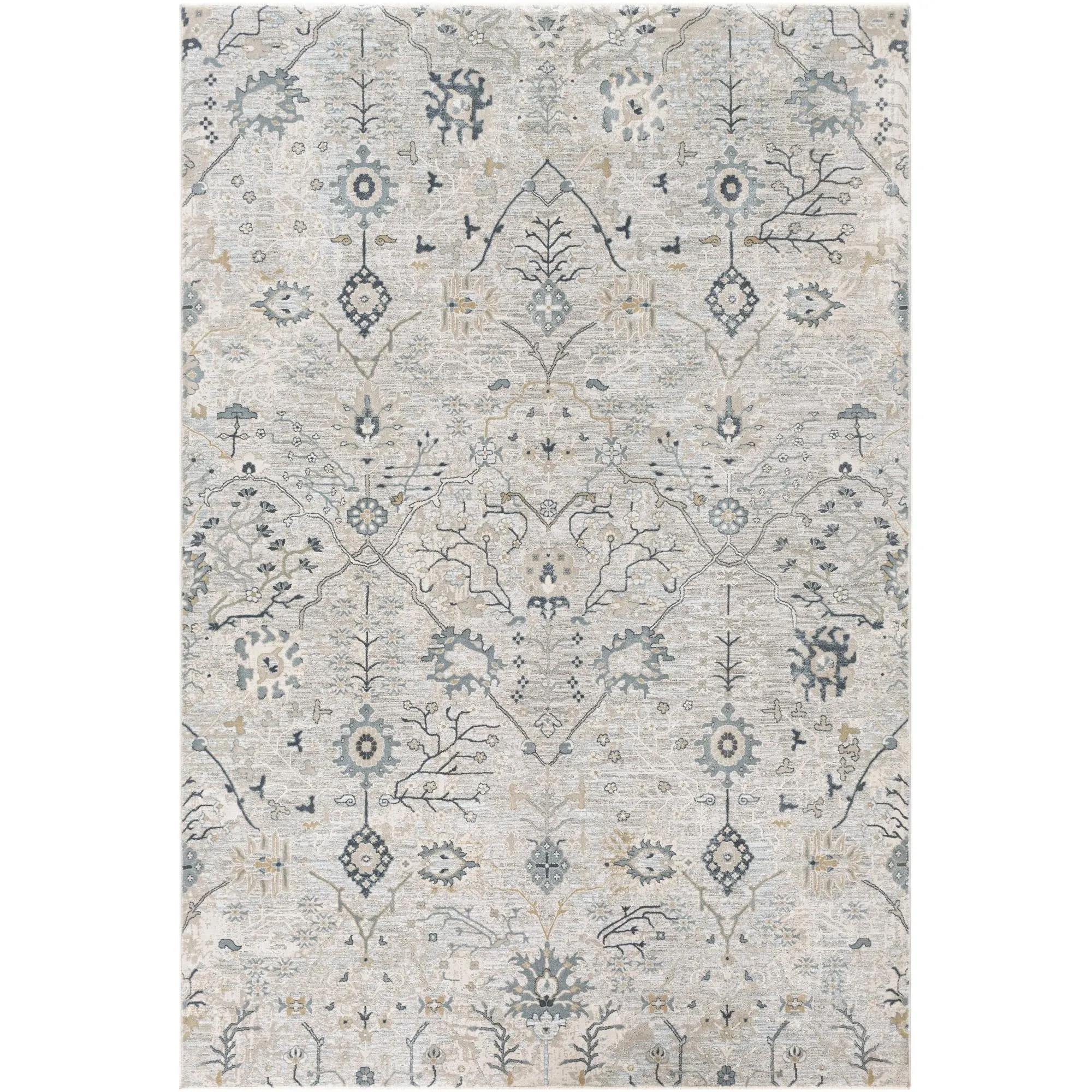 Brain Transitional Floral Area Rug