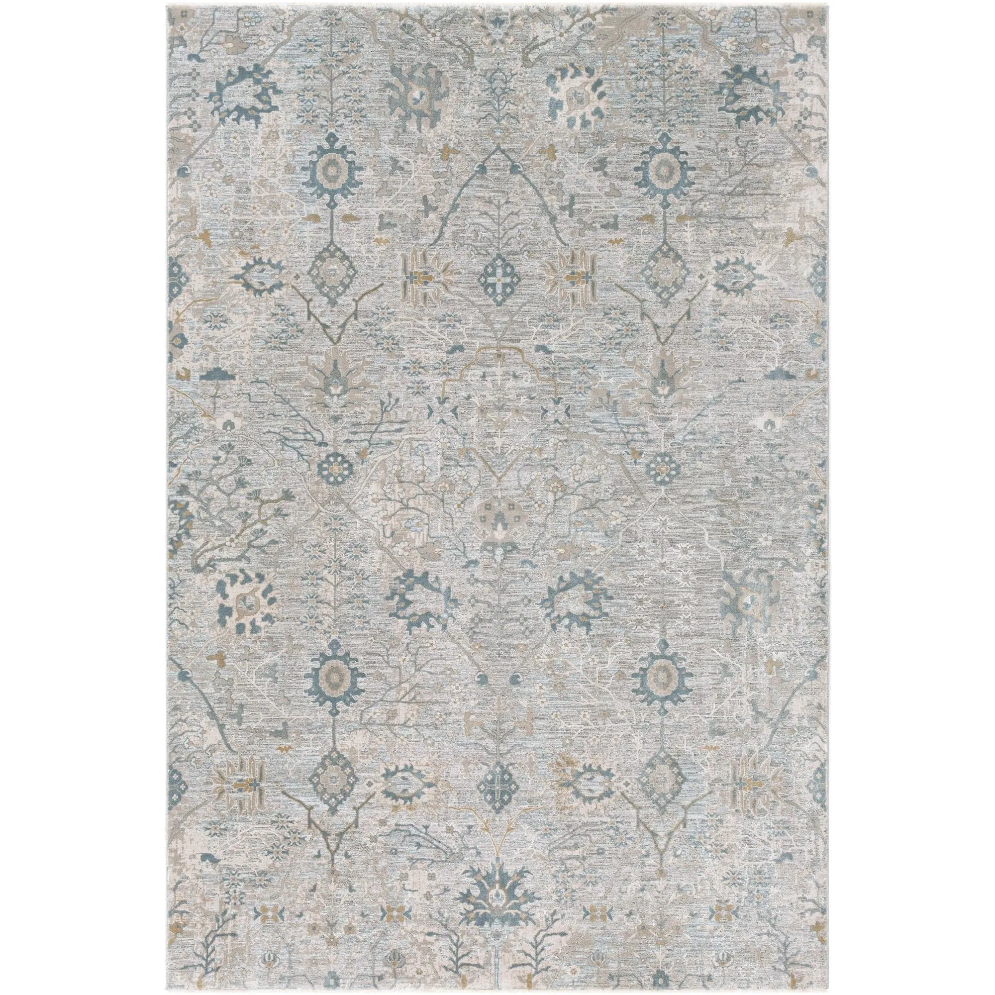 Brain Transitional Floral Area Rug
