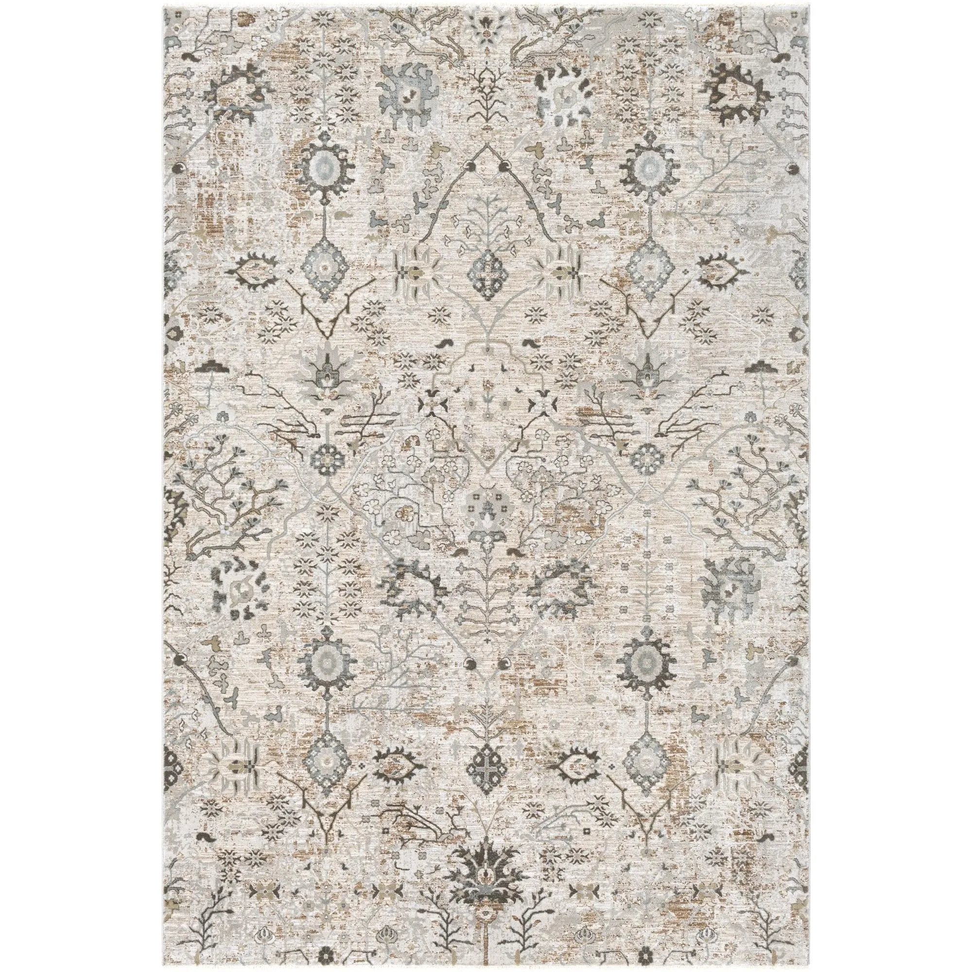 Brain Transitional Floral Area Rug