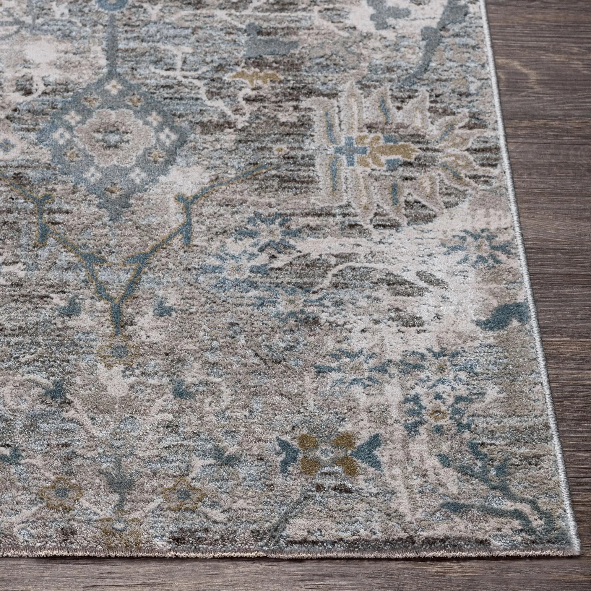 Brain Transitional Floral Area Rug