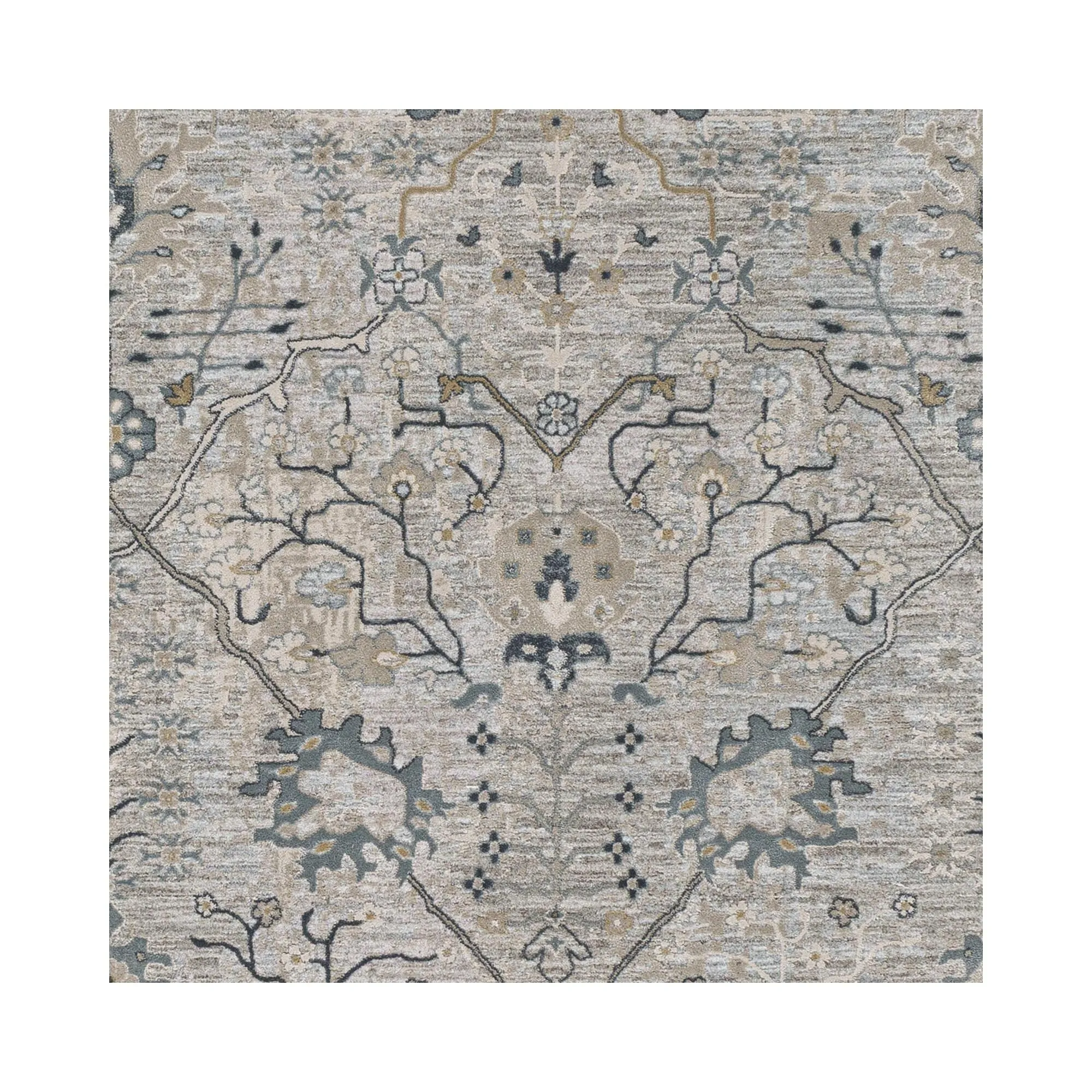 Brain Transitional Floral Area Rug