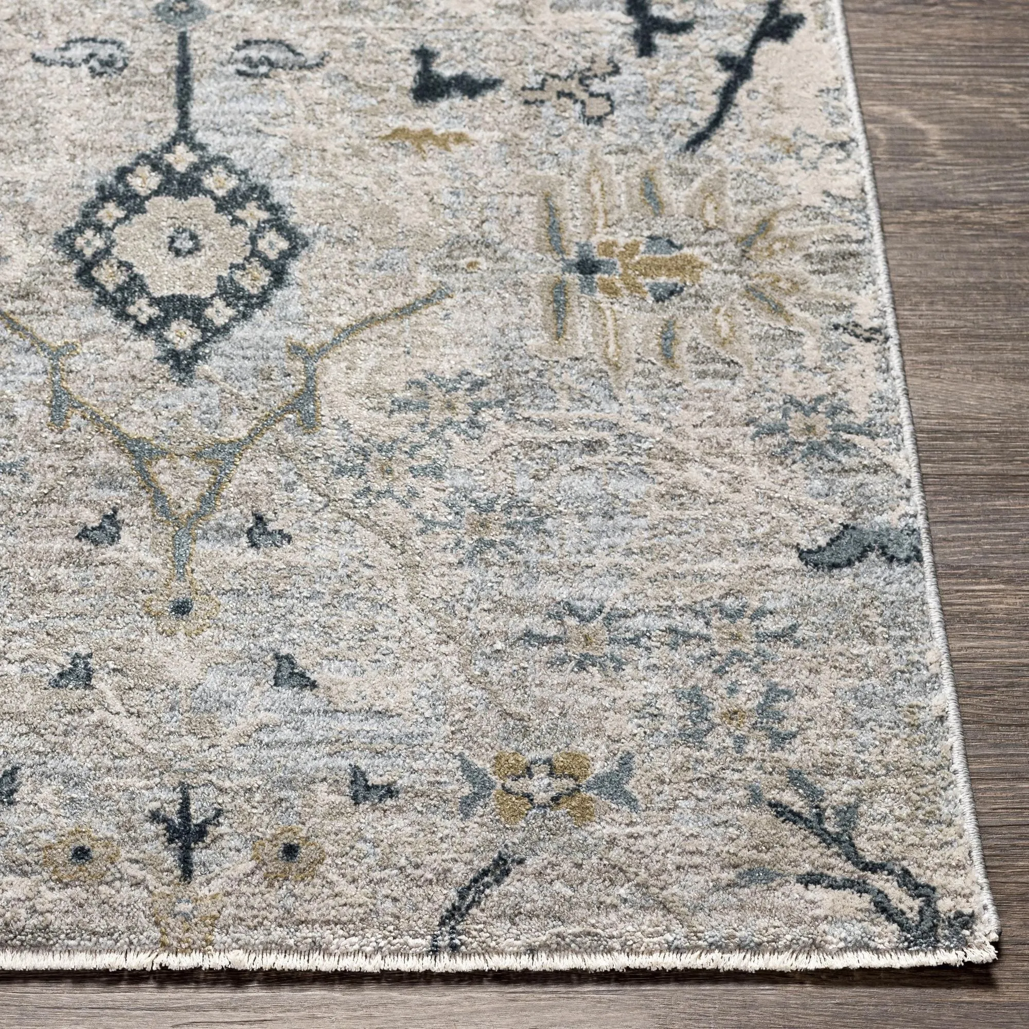 Brain Transitional Floral Area Rug