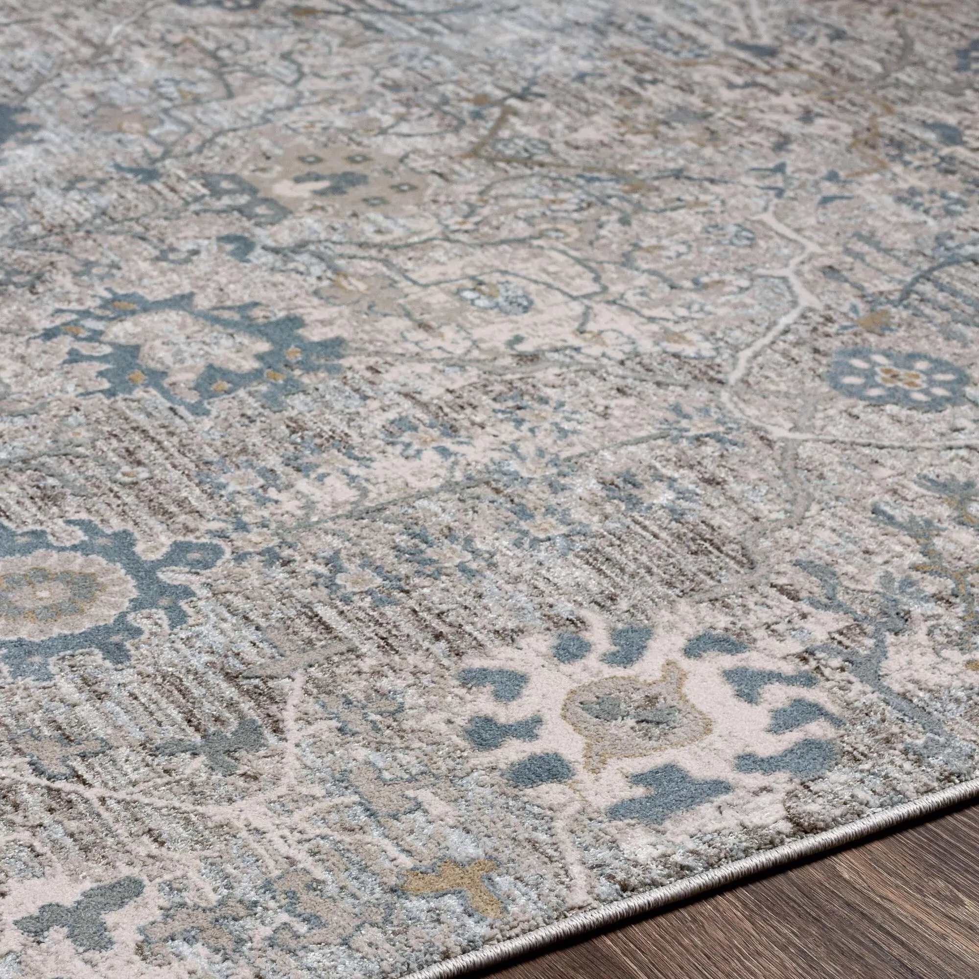 Brain Transitional Floral Area Rug