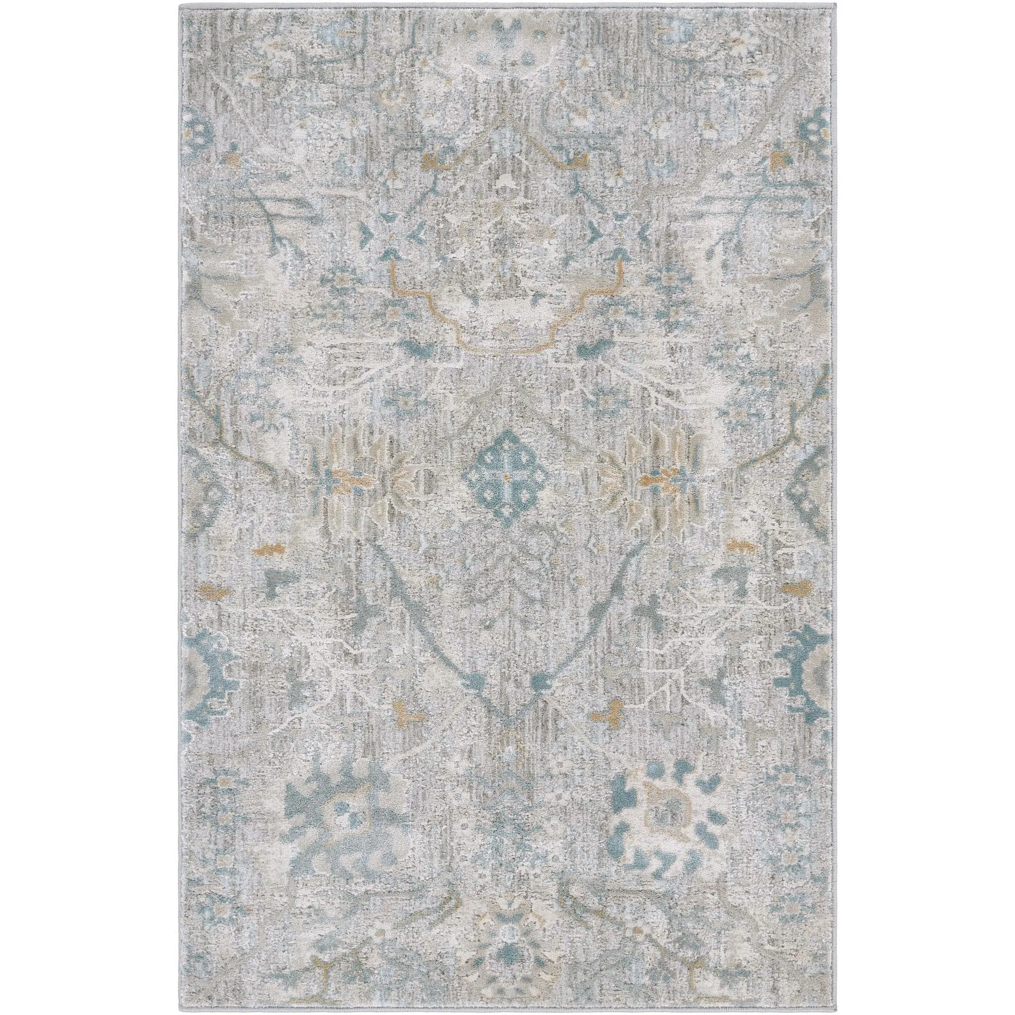 Brain Transitional Floral Area Rug
