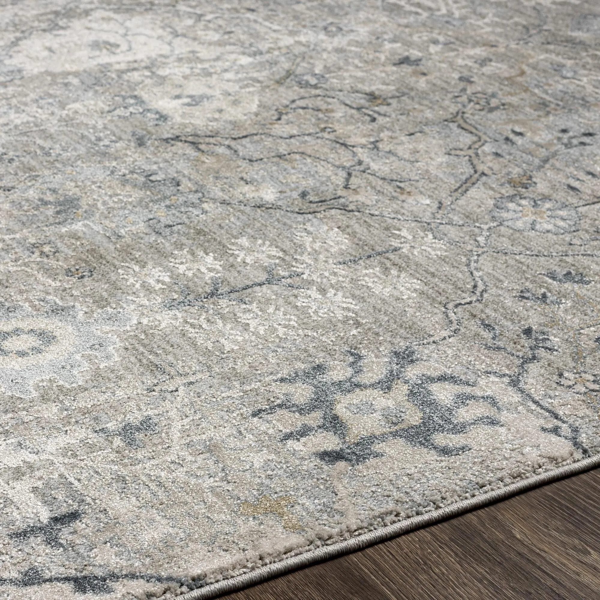 Brain Transitional Floral Area Rug